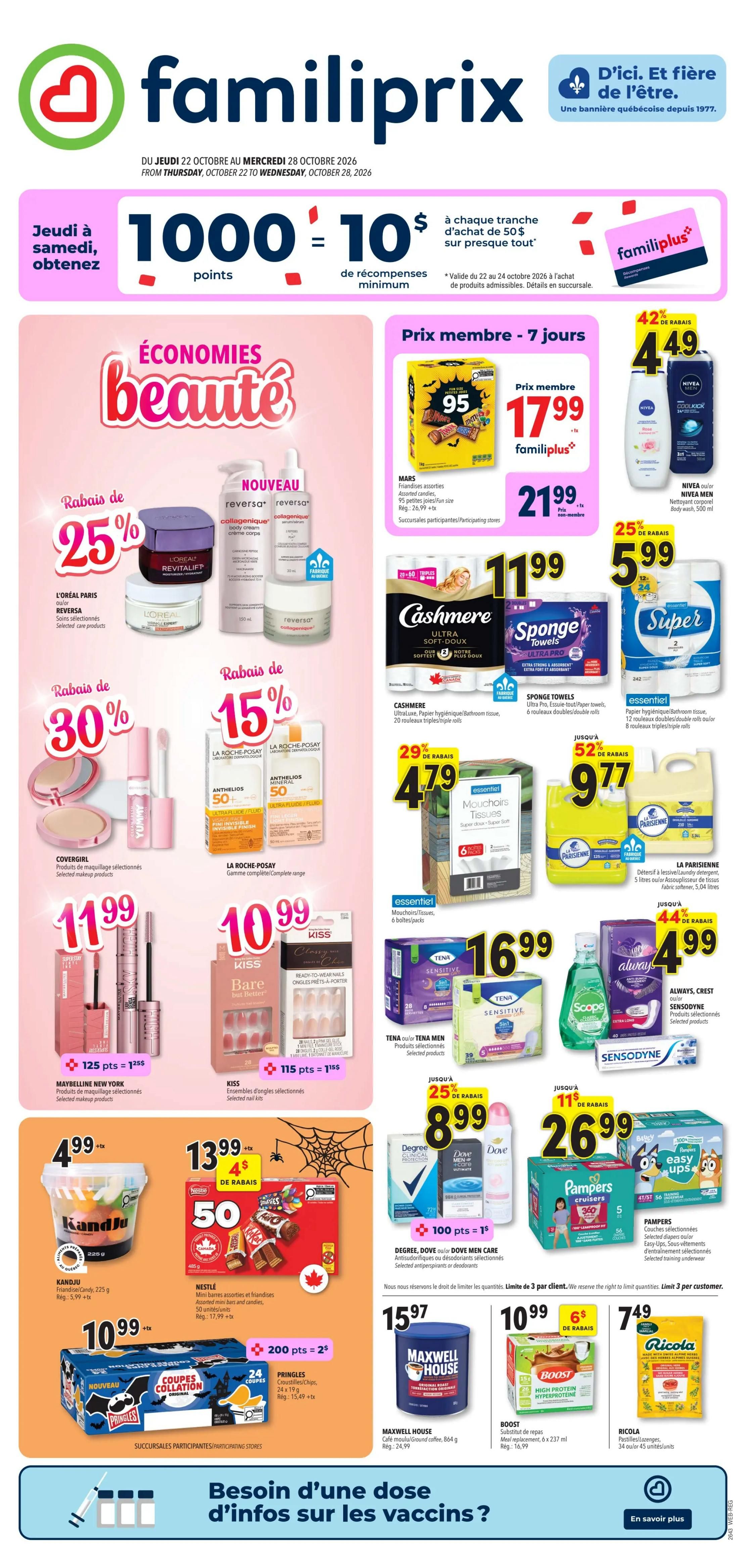 Familiprix Flyer October 22 to 28