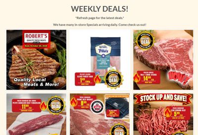 Robert's Quality Fresh Meats Flyer October 19 to 26