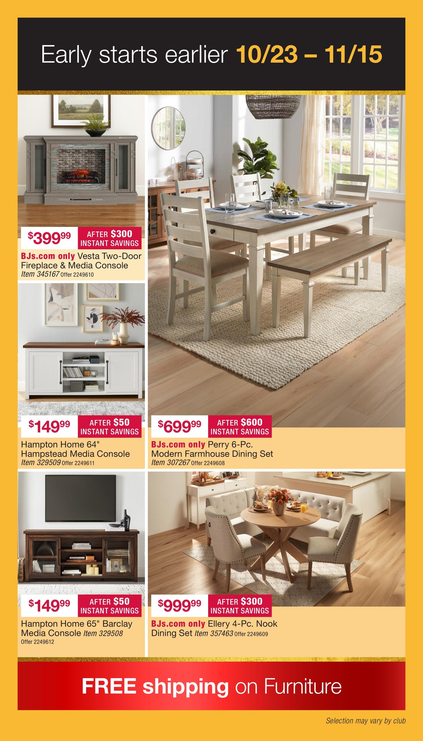 BJ's Wholesale Club Early Black Friday Weekly Ad October 23 - November 15, 2026