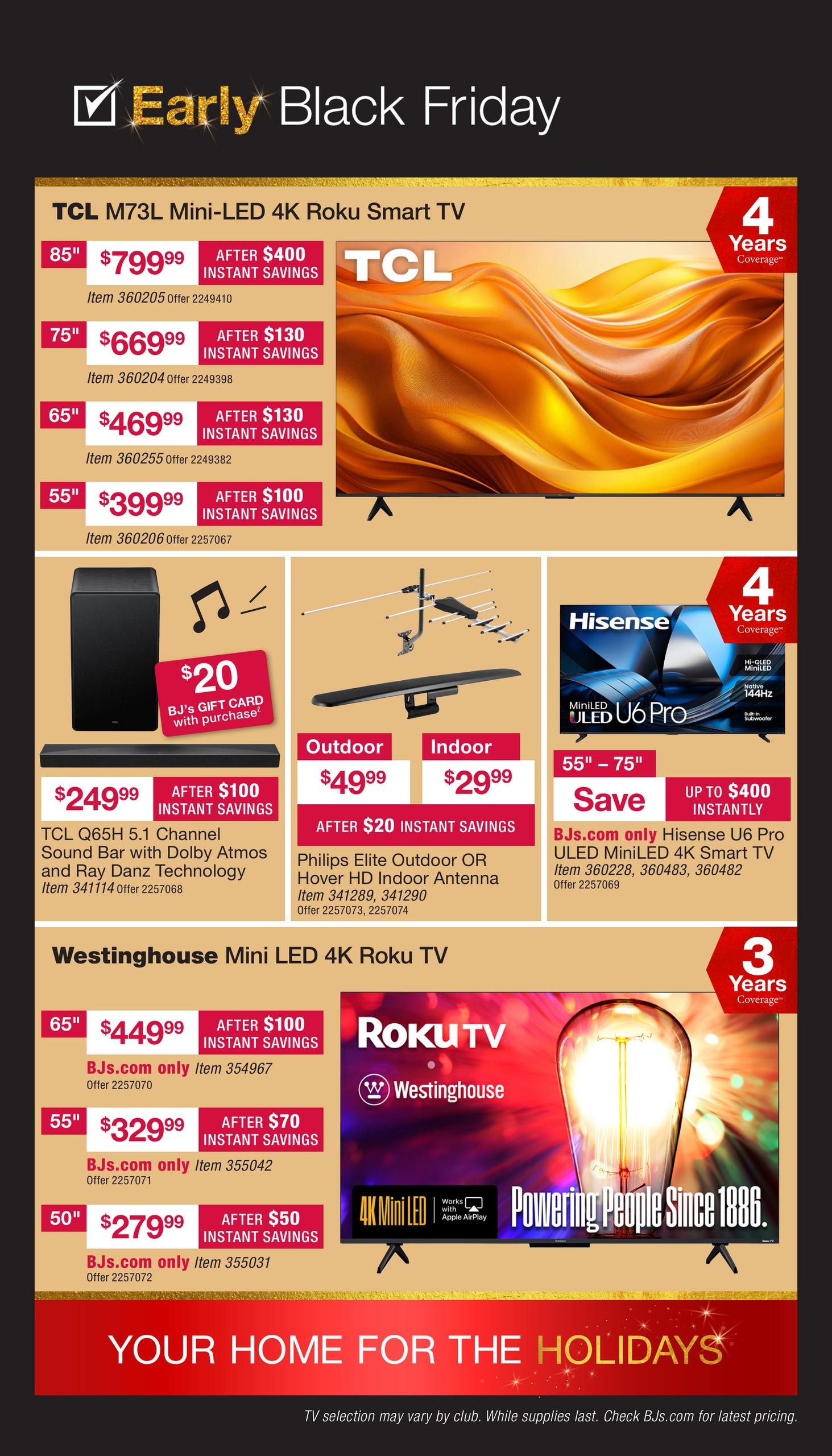 BJ's Wholesale Club Early Black Friday Weekly Ad October 23 - November 15, 2026
