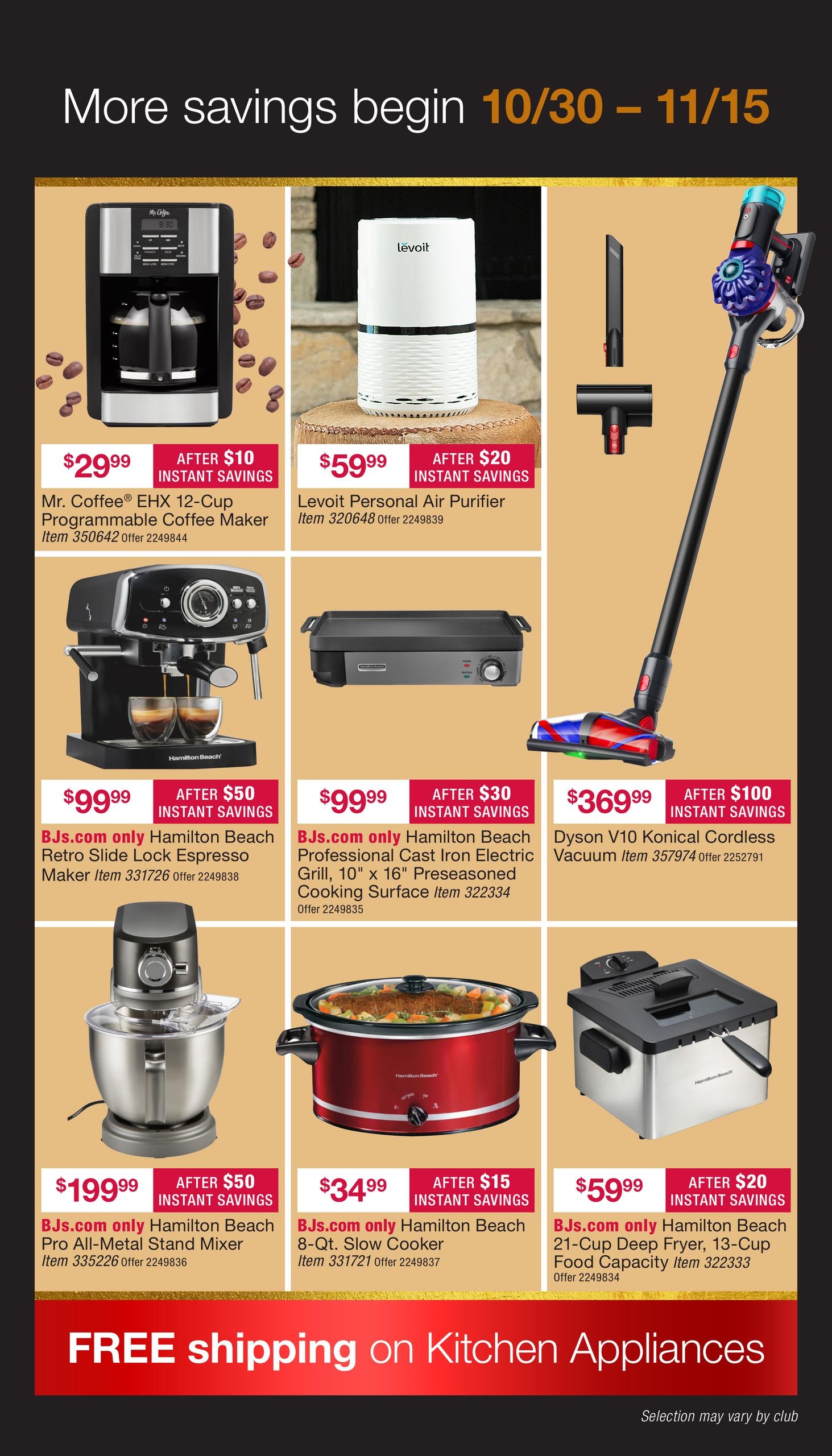 BJ's Wholesale Club Early Black Friday Weekly Ad October 23 - November 15, 2026