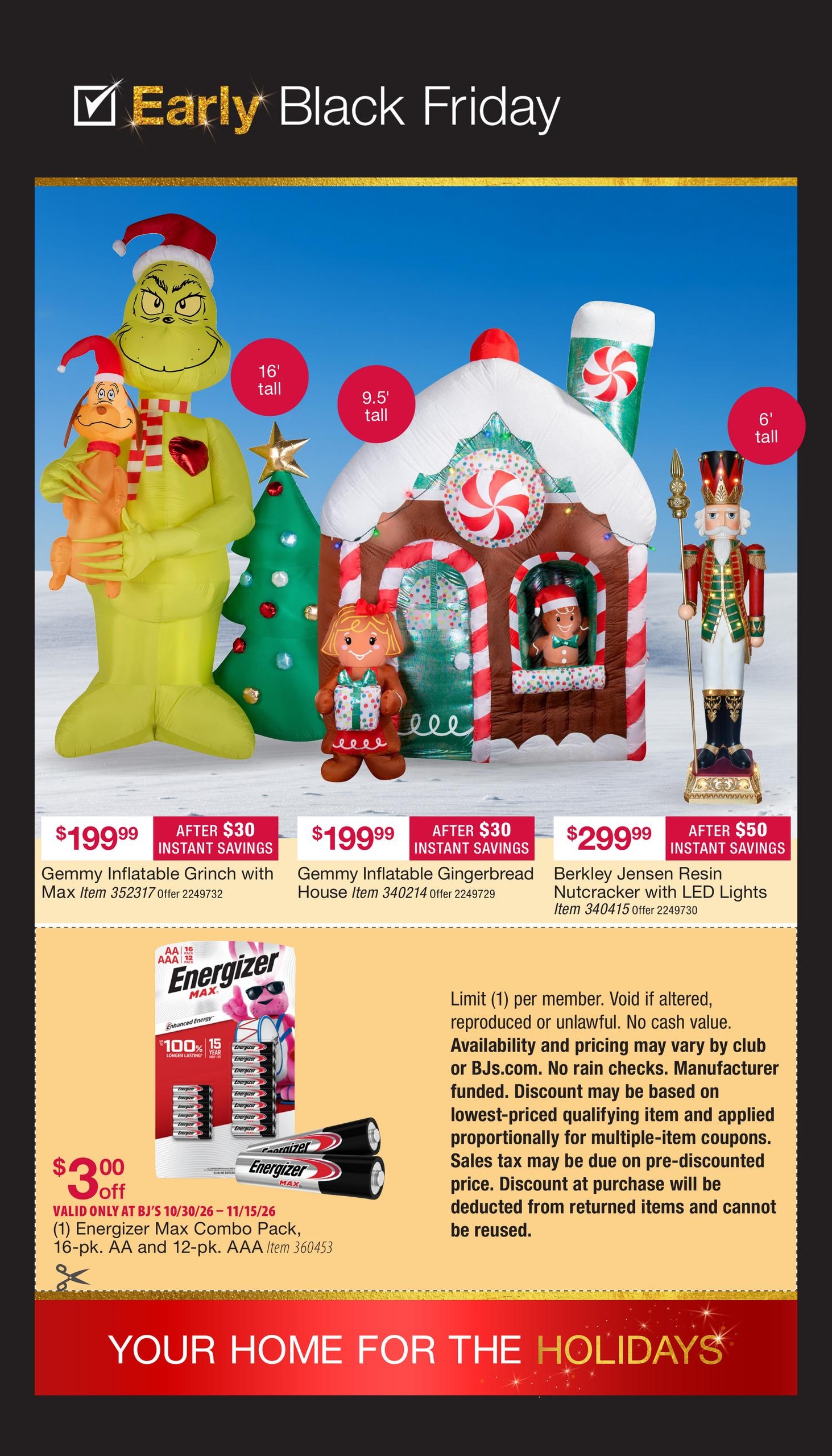 BJ's Wholesale Club Early Black Friday Weekly Ad October 23 - November 15, 2026
