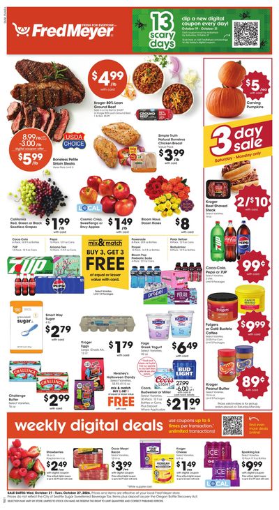 Fred Meyer (Aberdeen Area, ID) Weekly Ad October 21 - 27, 2026