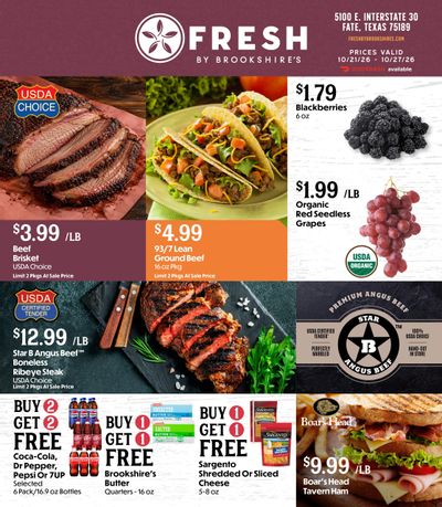 FRESH by Brookshire's Weekly Ad October 21 - 27, 2026
