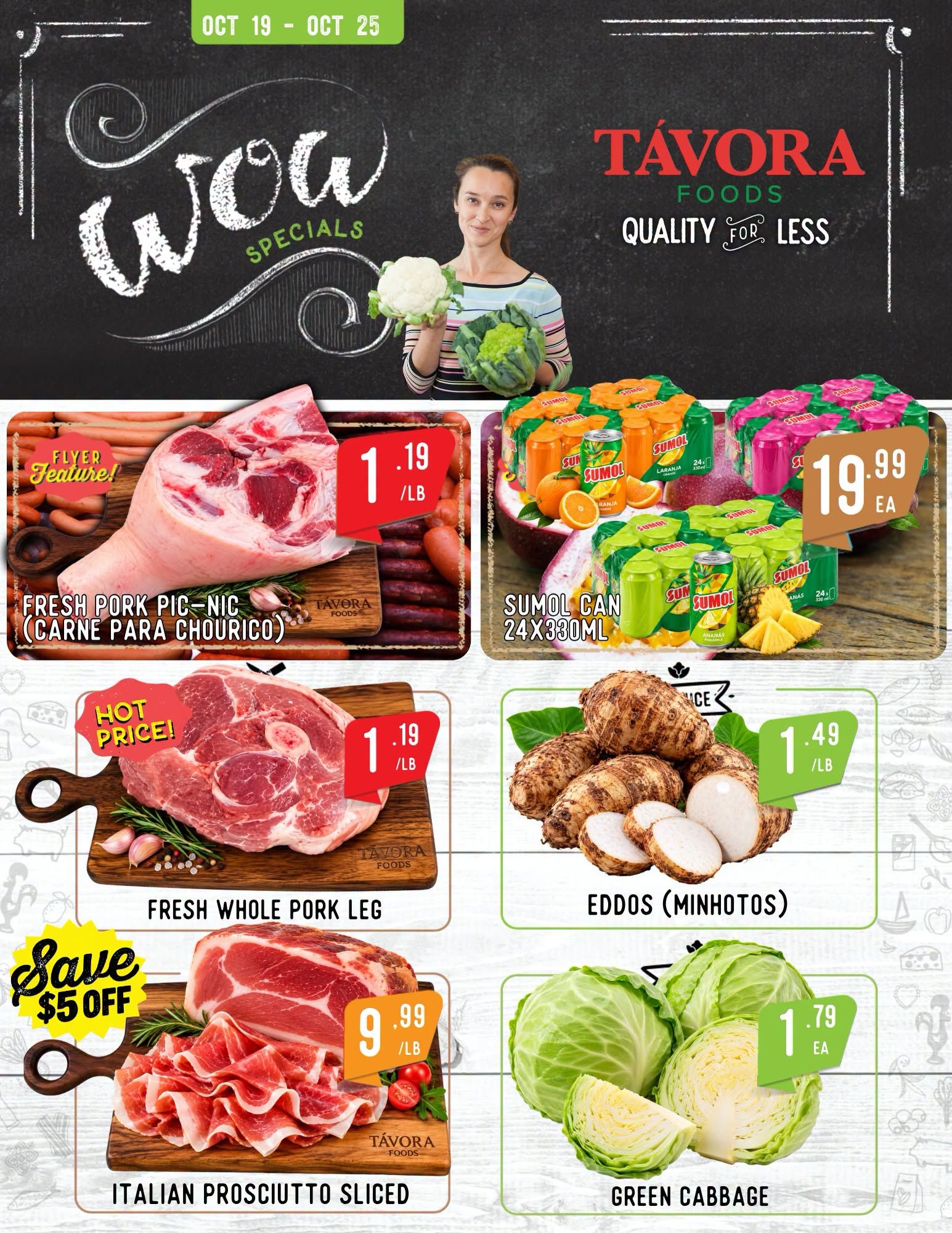 Tavora Foods Flyer October 19 to 25