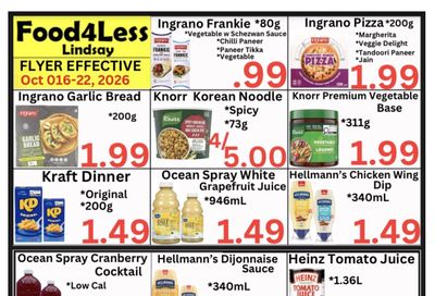 Food 4 Less (Lindsay) Flyer October 16 to 22