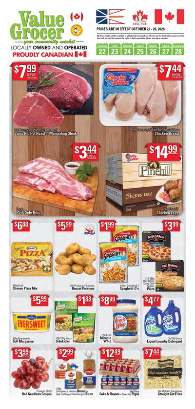 Value Grocer Flyer October 22 to 28