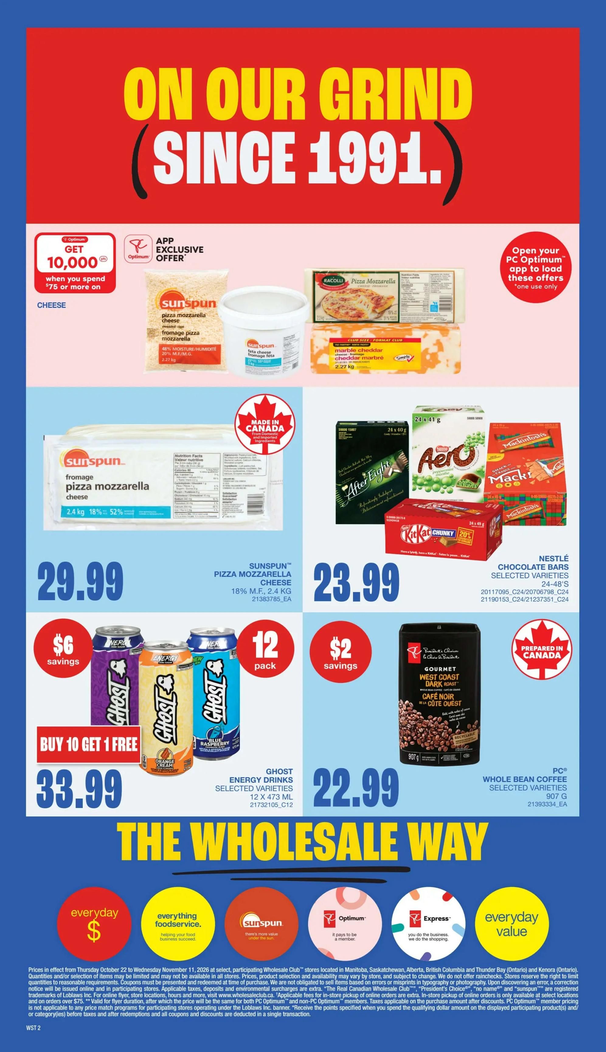 Wholesale Club (West) Flyer October 22 to 28