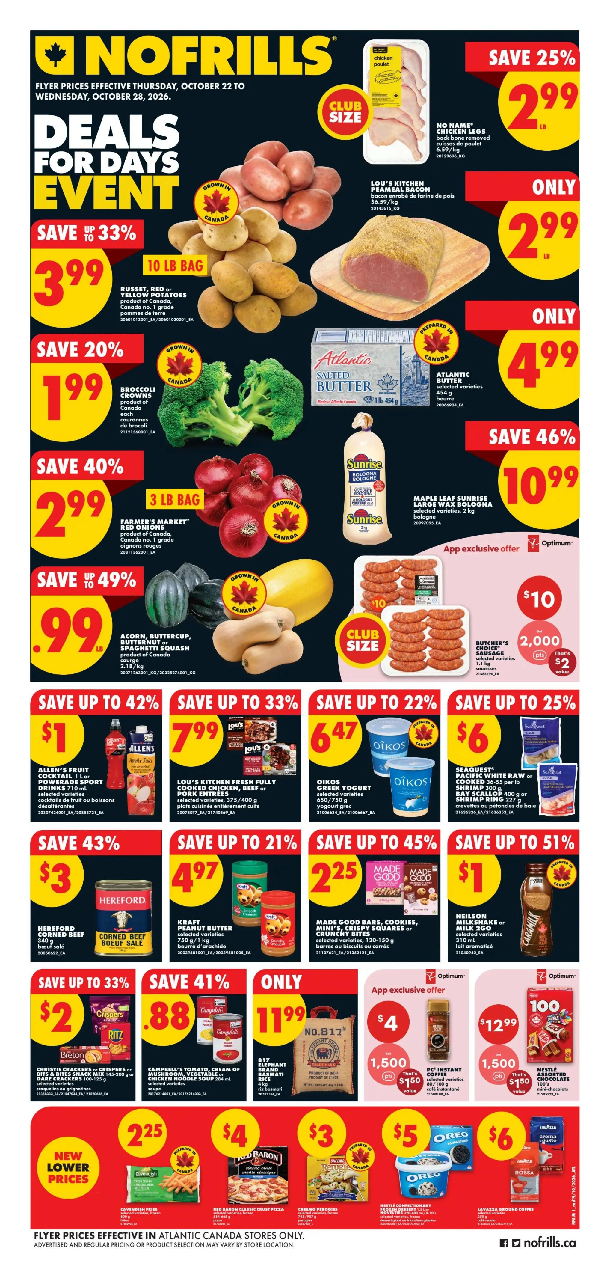No Frills (Atlantic) Flyer October 22 to 28