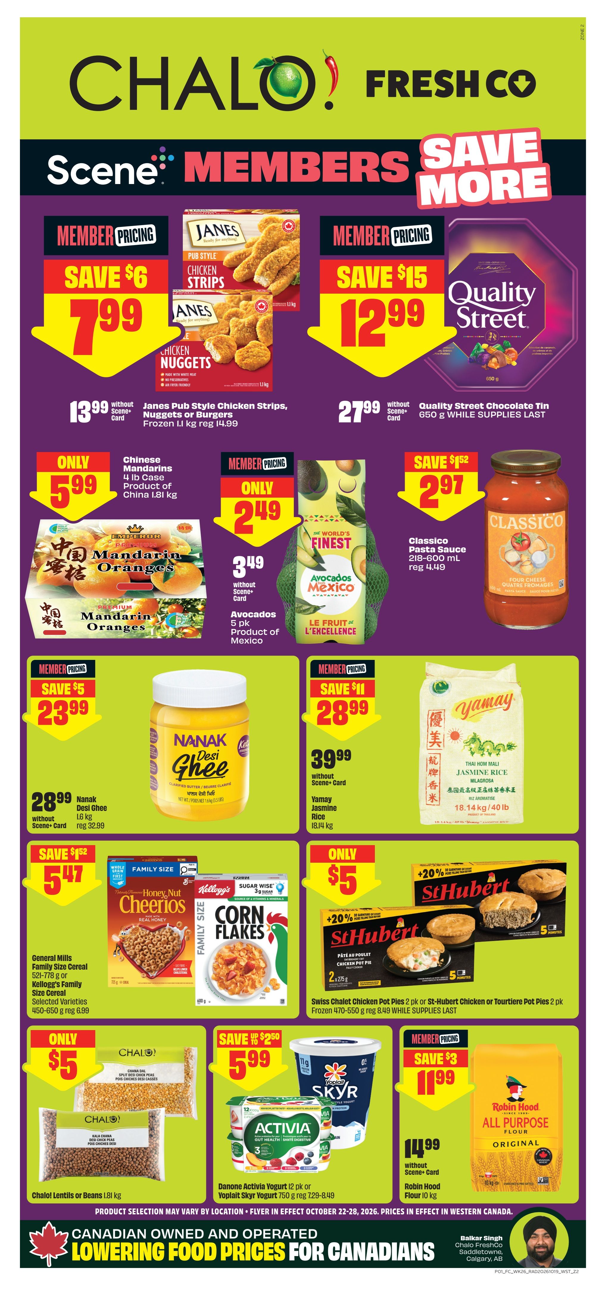 Chalo! FreshCo (West) Flyer October 22 to 28