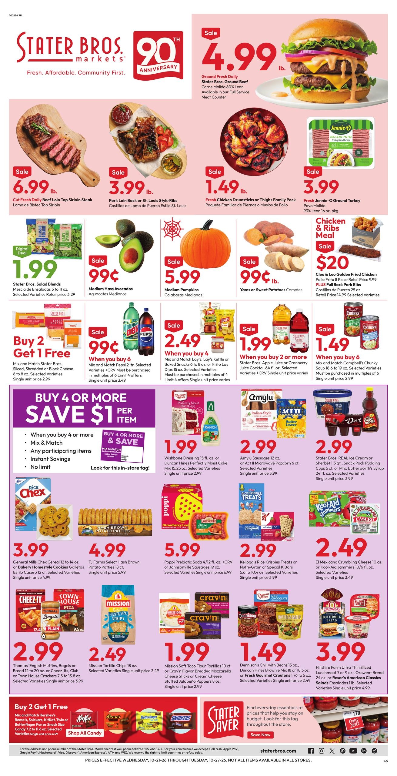 Stater Bros. Markets Weekly Ad October 21 - 27, 2026