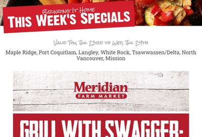 Meridian Meats and Seafood Flyer July 23 to 29