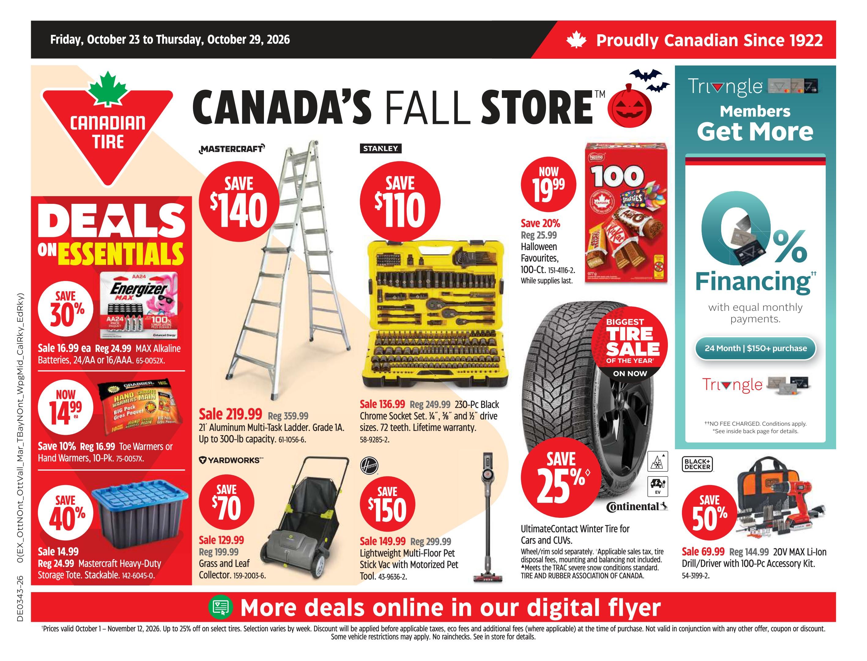 Canadian Tire (ON) Flyer October 23 to 29