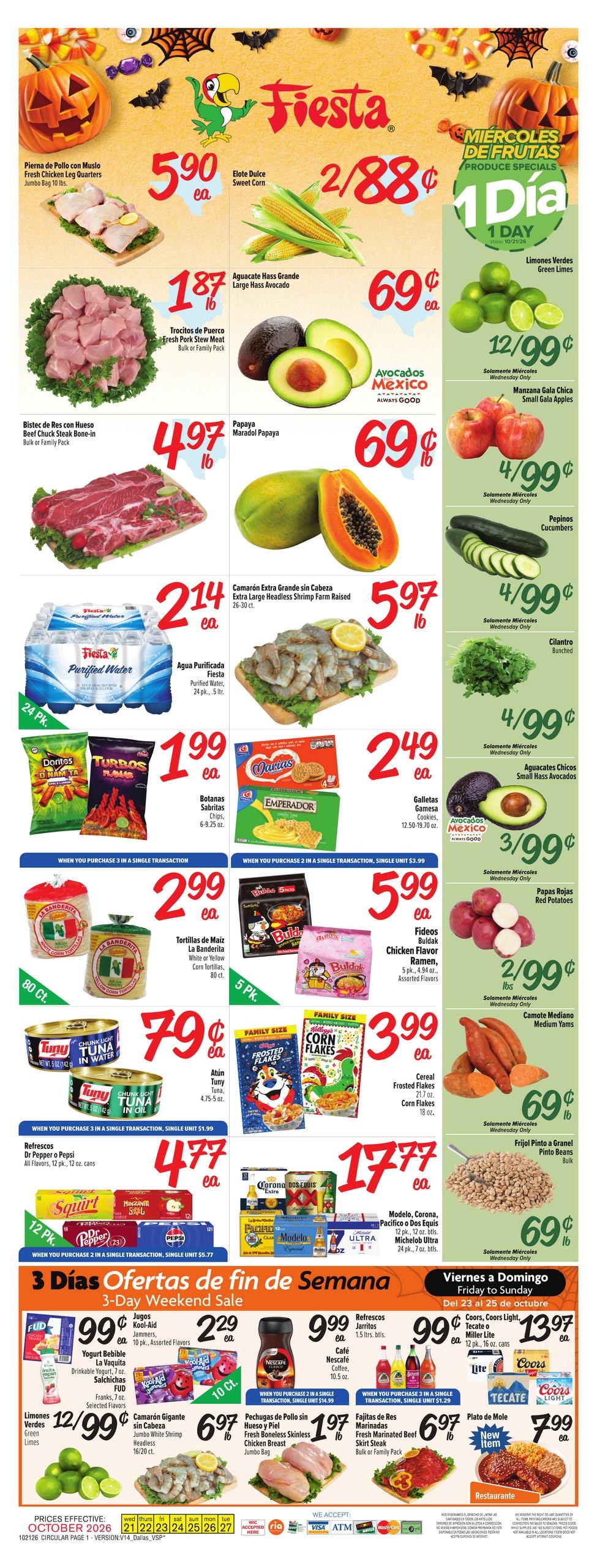 Fiesta Mart Weekly Ad October 21 - 27, 2026