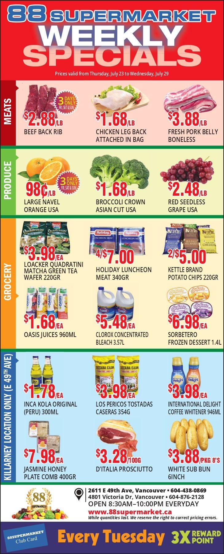 88 Supermarket Flyer July 23 to 29