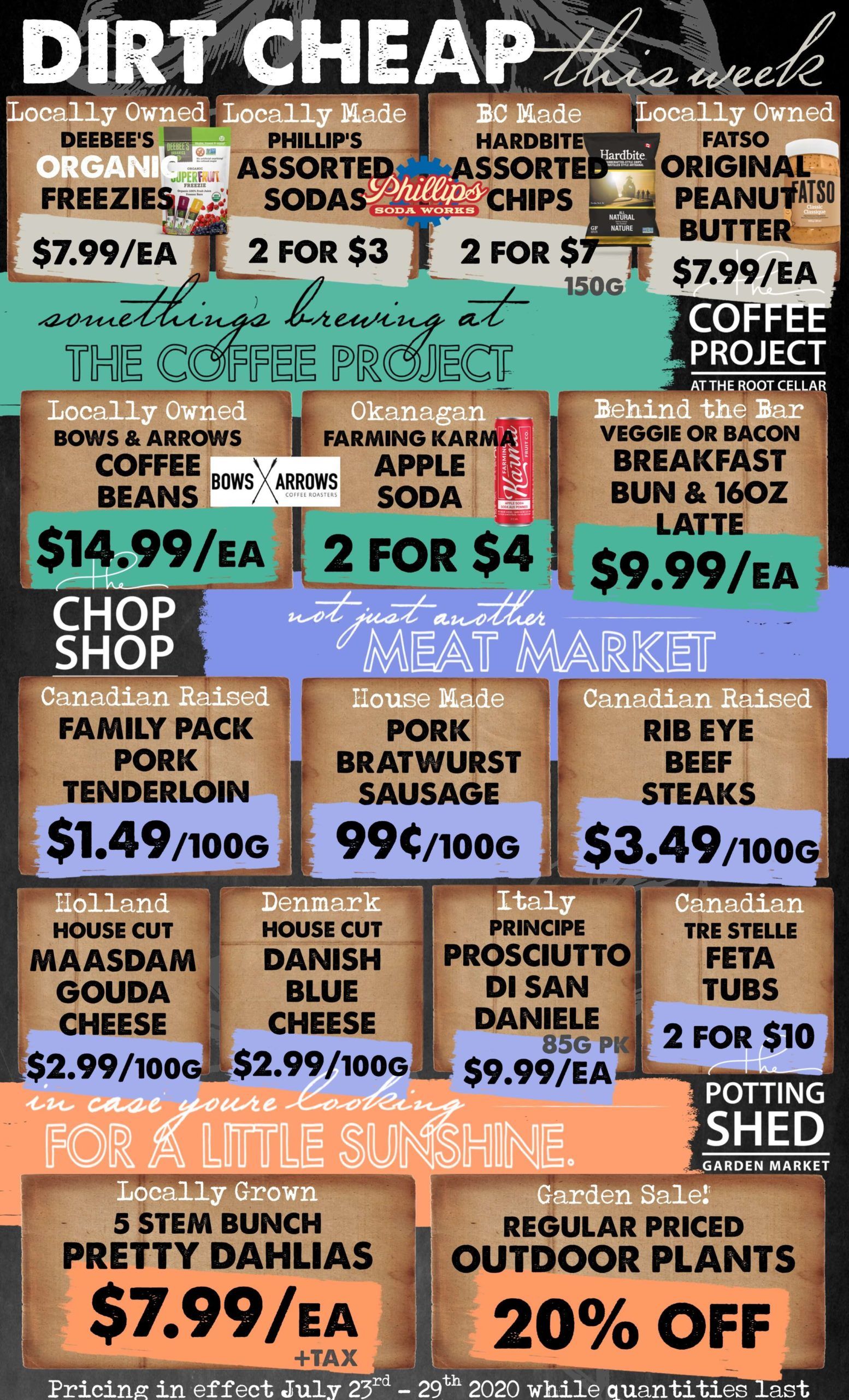 The Root Cellar Flyer July 23 to 29