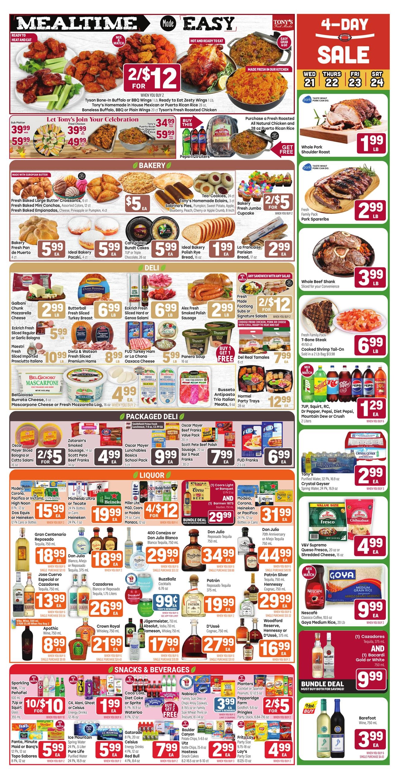 Tony's Fresh Market (Country Club Hills Area, IL) Weekly Ad October 21 - 27, 2026