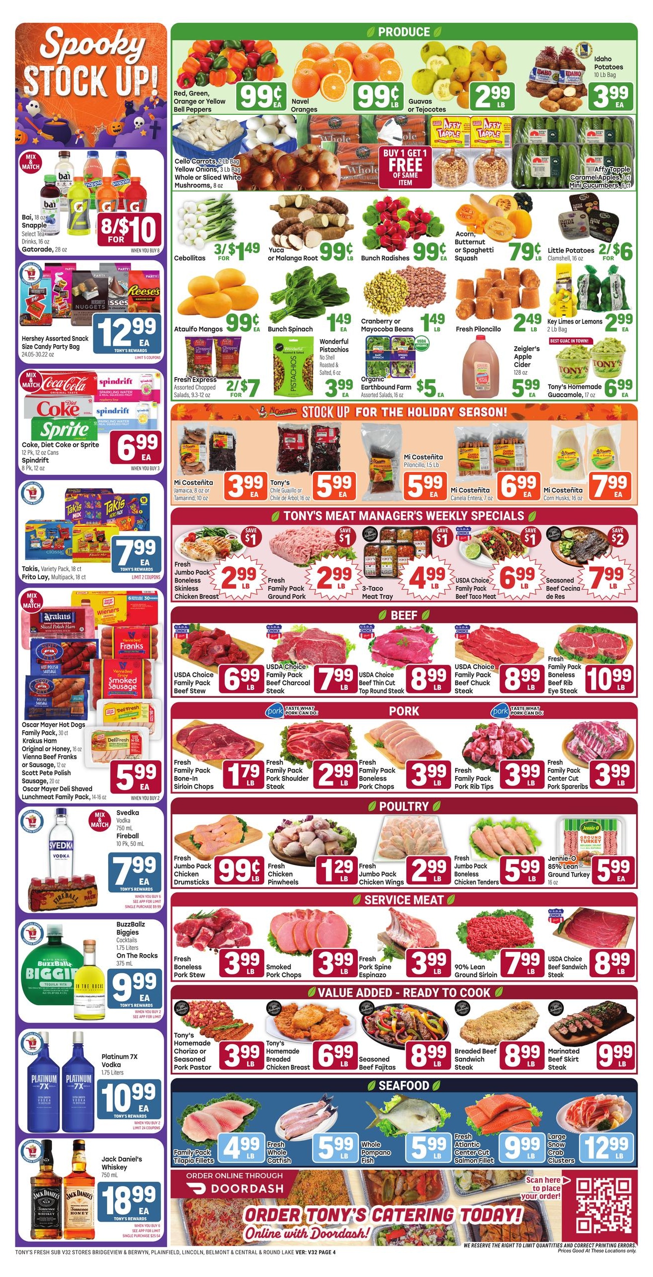Tony's Fresh Market (Country Club Hills Area, IL) Weekly Ad October 21 - 27, 2026