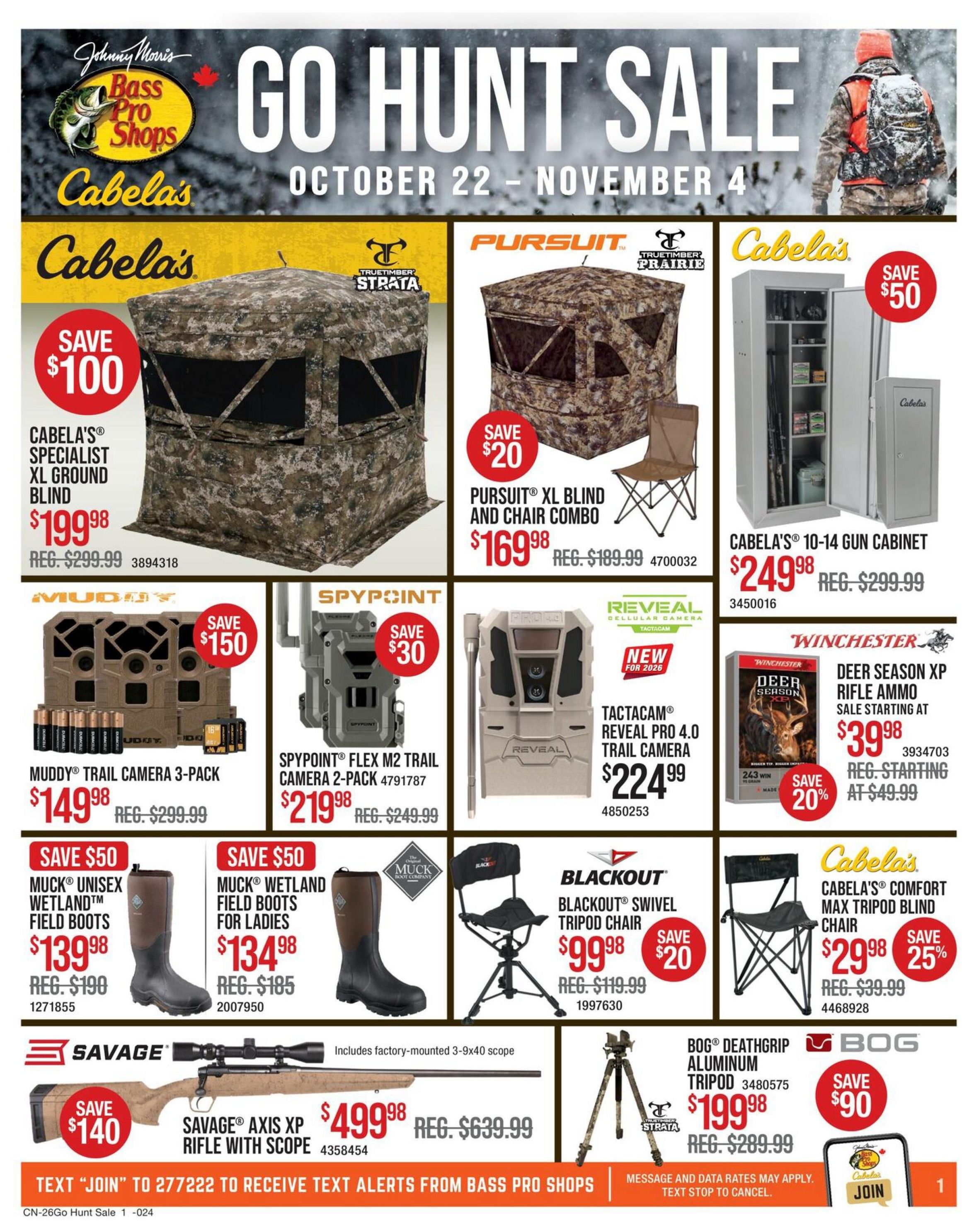 Bass Pro Shops Flyer October 22 to November 4