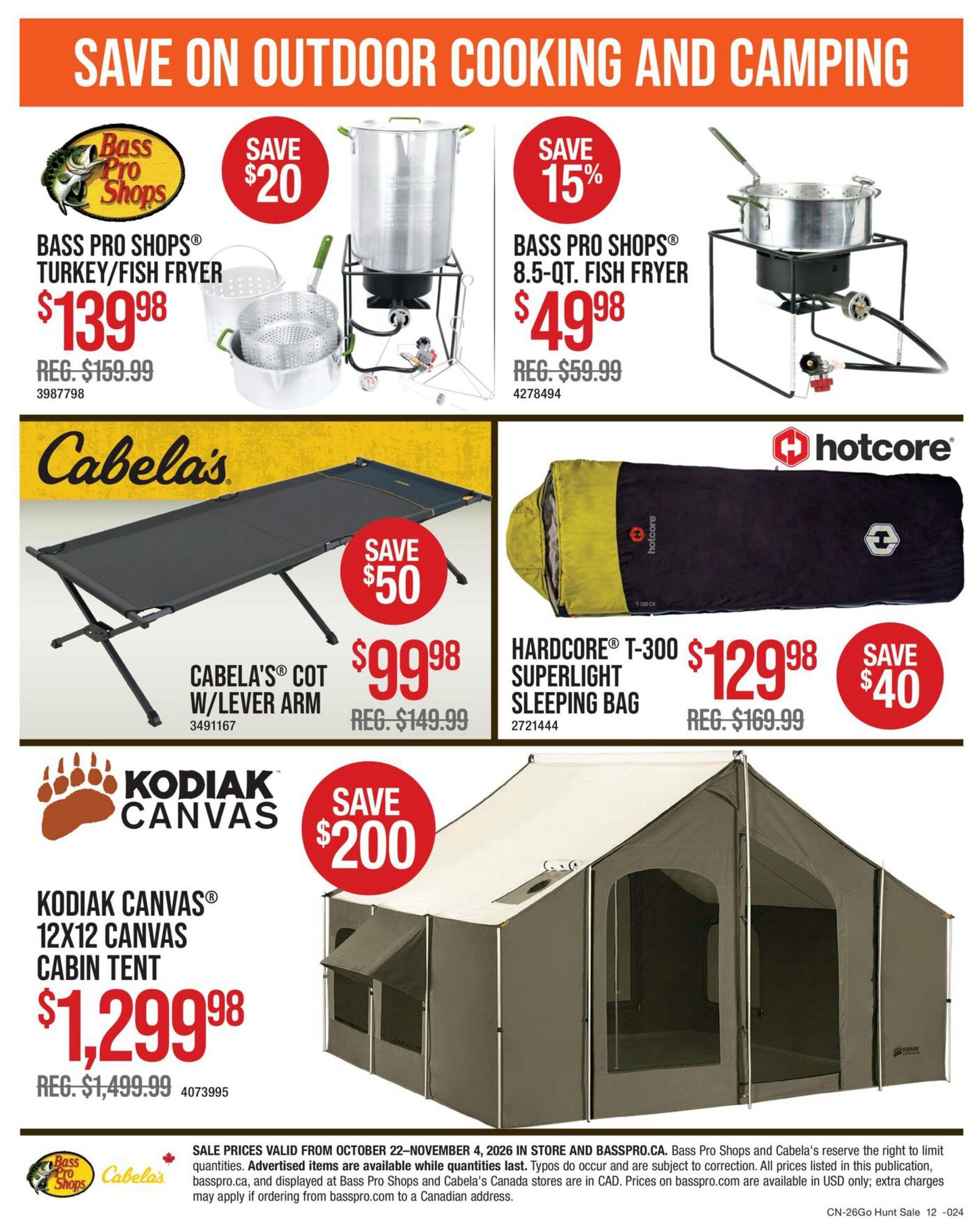 Bass Pro Shops Flyer October 22 to November 4