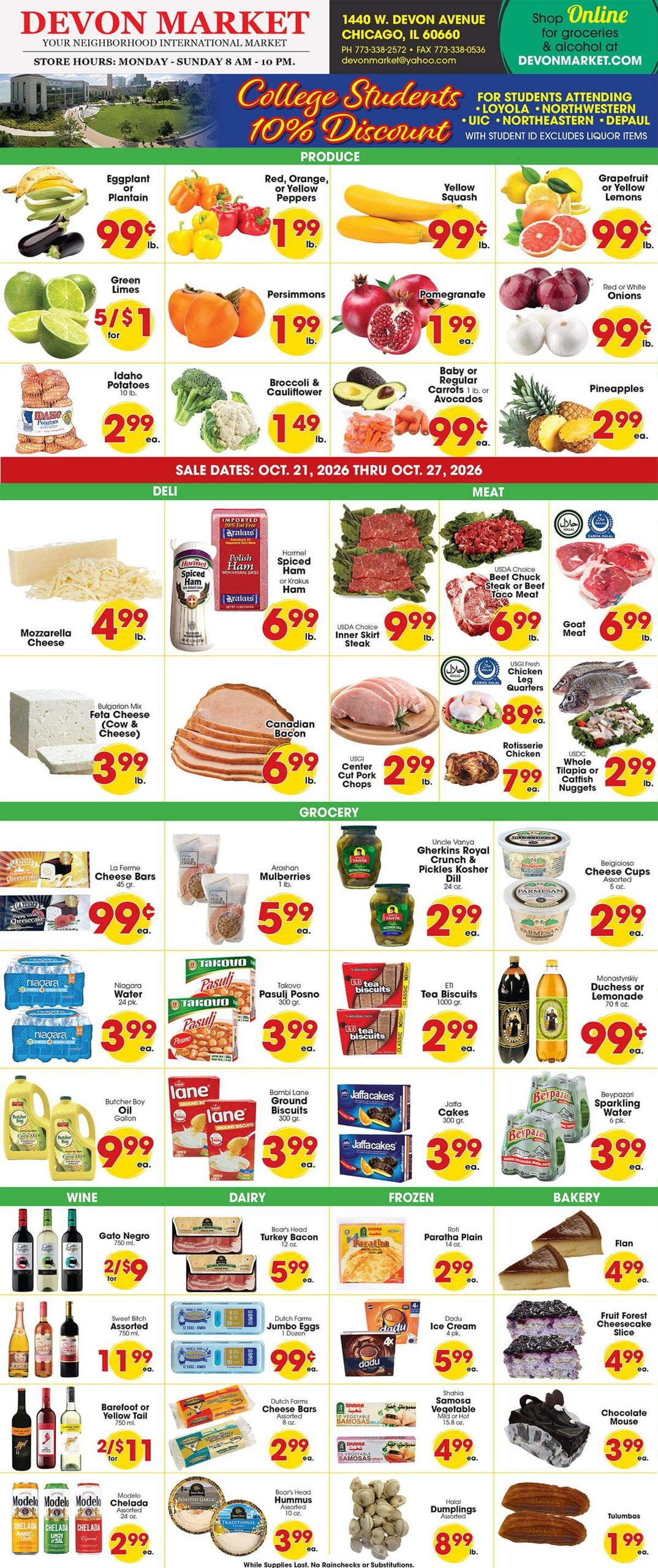 Devon Market Weekly Ad October 21 - 27, 2026