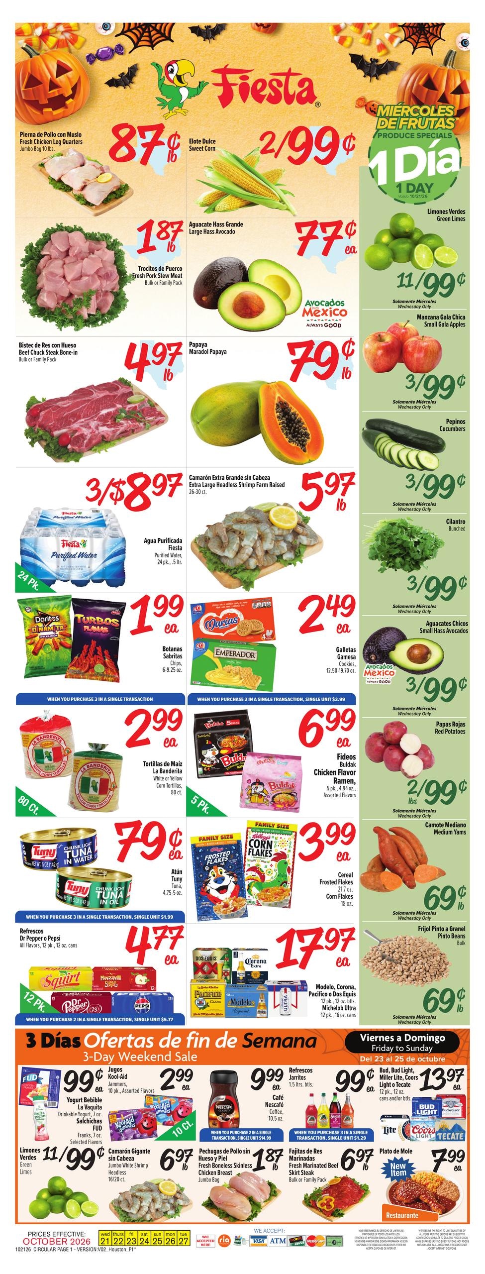 Fiesta Mart (Conroe Area, TX) Weekly Ad October 21 - 27, 2026