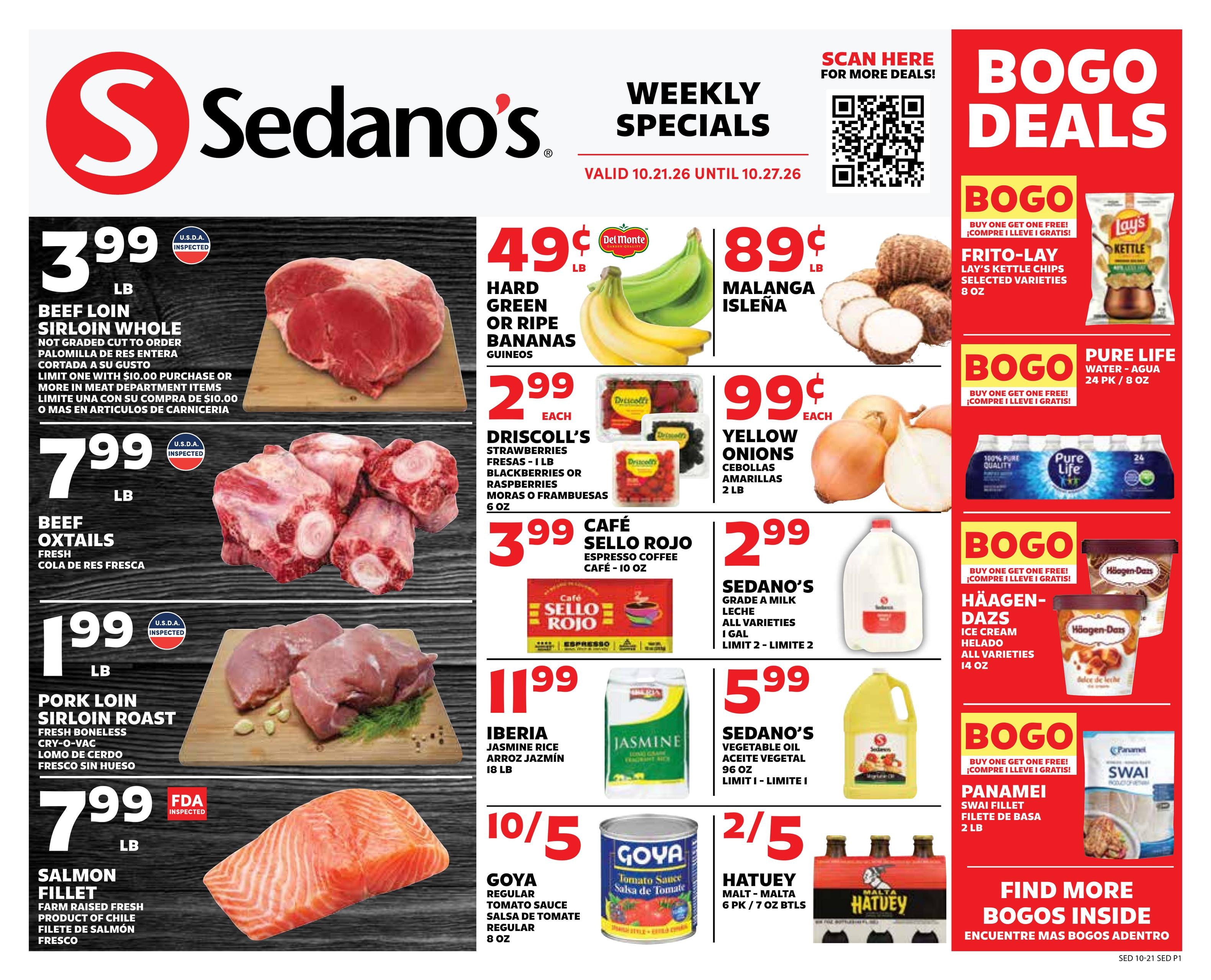 Sedano's Weekly Ad October 21 - 27, 2026