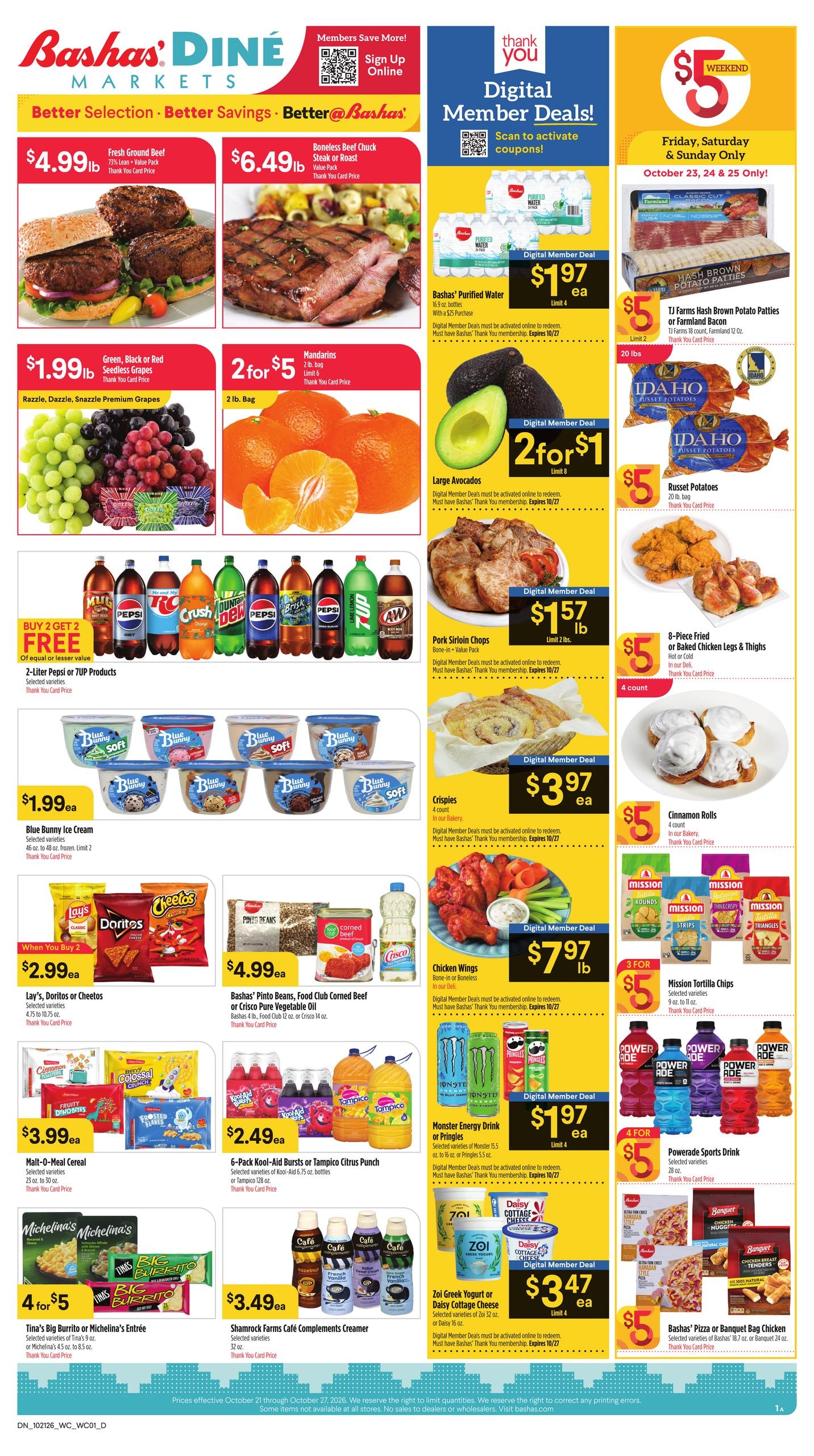 Bashas' (Dennehotso Area, AZ) Weekly Ad October 21 - 27, 2026