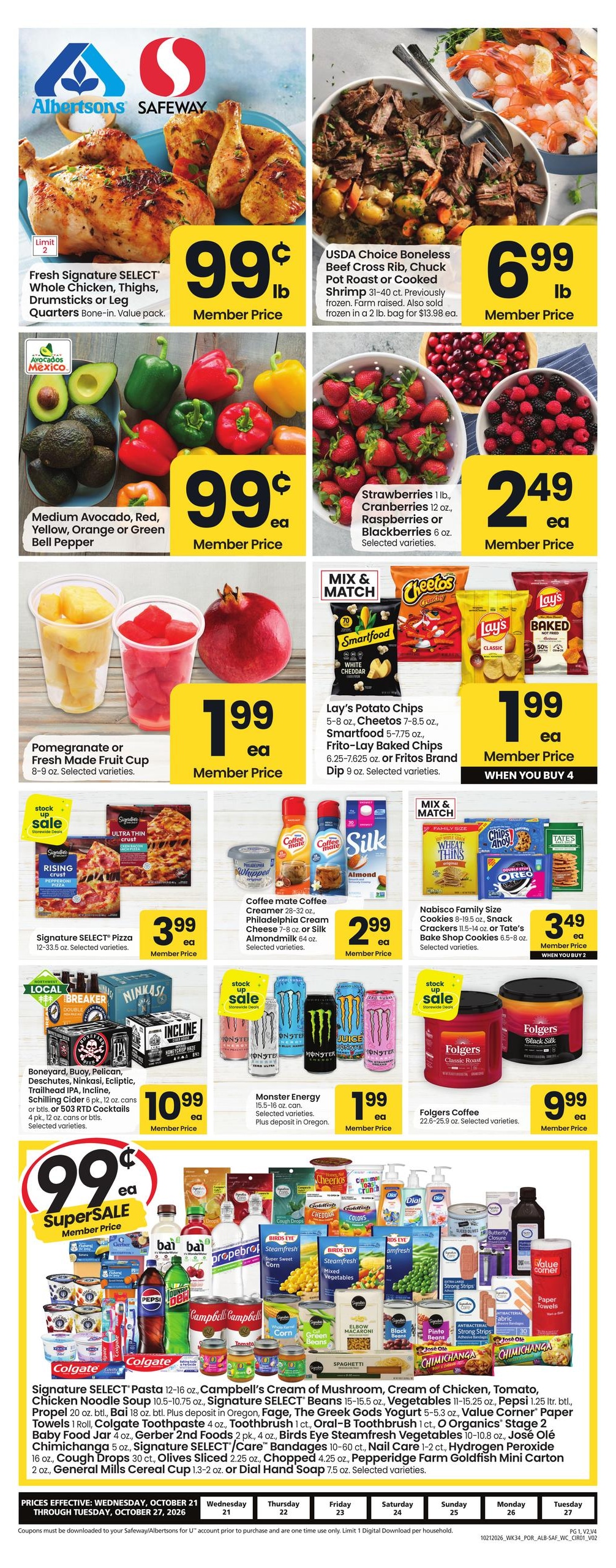 Albertsons (Deer Island Area, OR) Weekly Ad October 21 - 27, 2026
