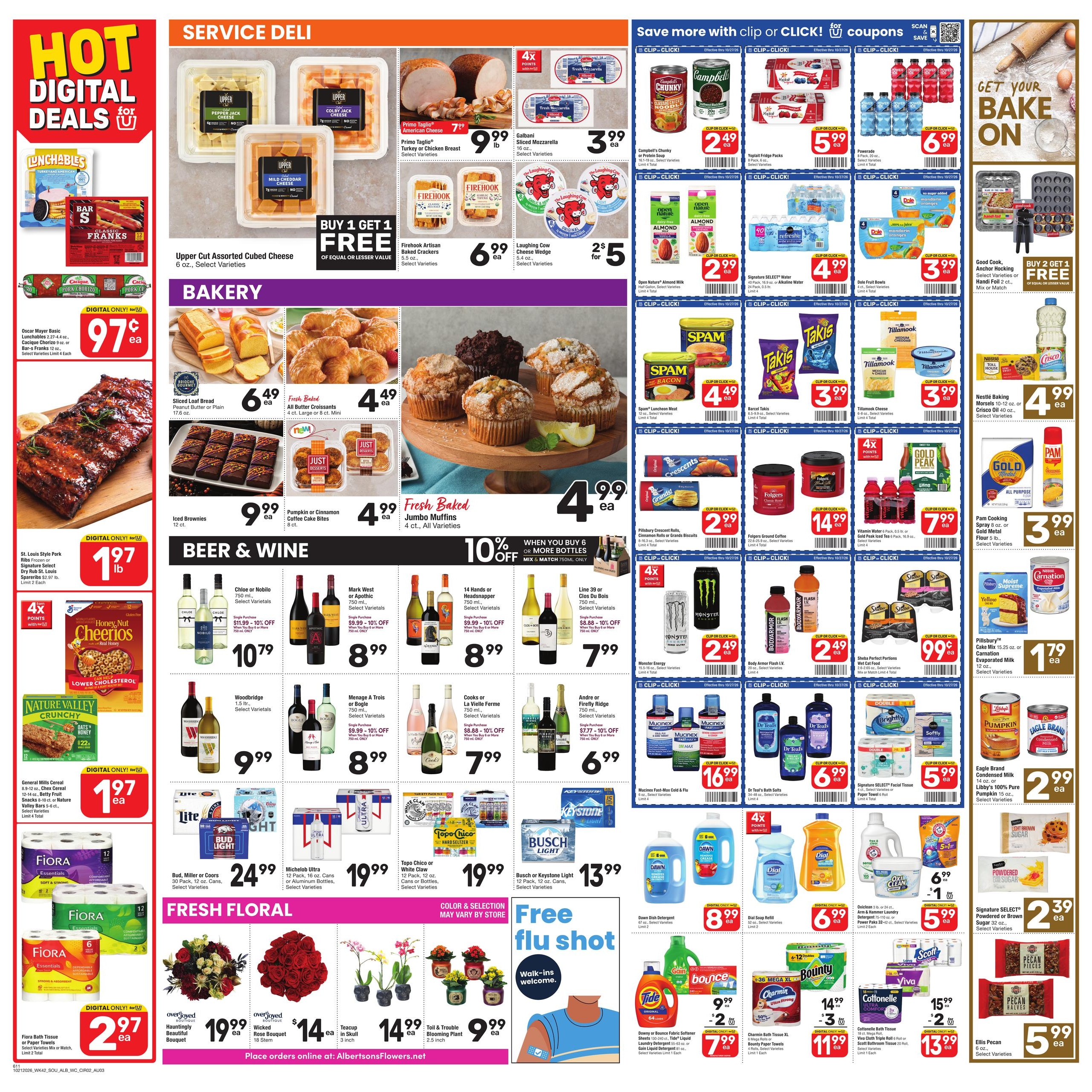 Albertsons (Genoa Area, AR) Weekly Ad October 21 - 27, 2026