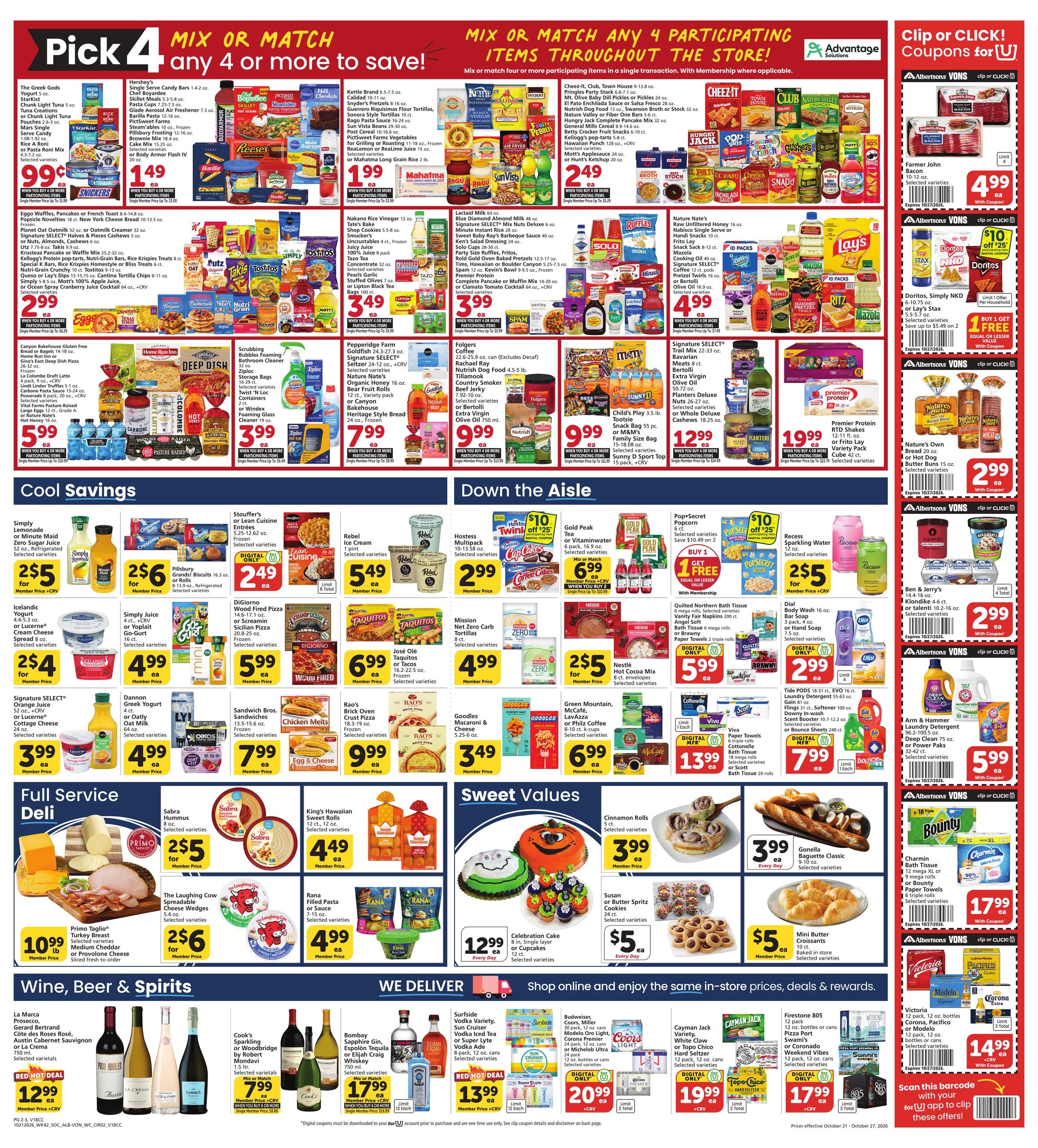 Albertsons (Acton Area, CA) Weekly Ad October 21 - 27, 2026