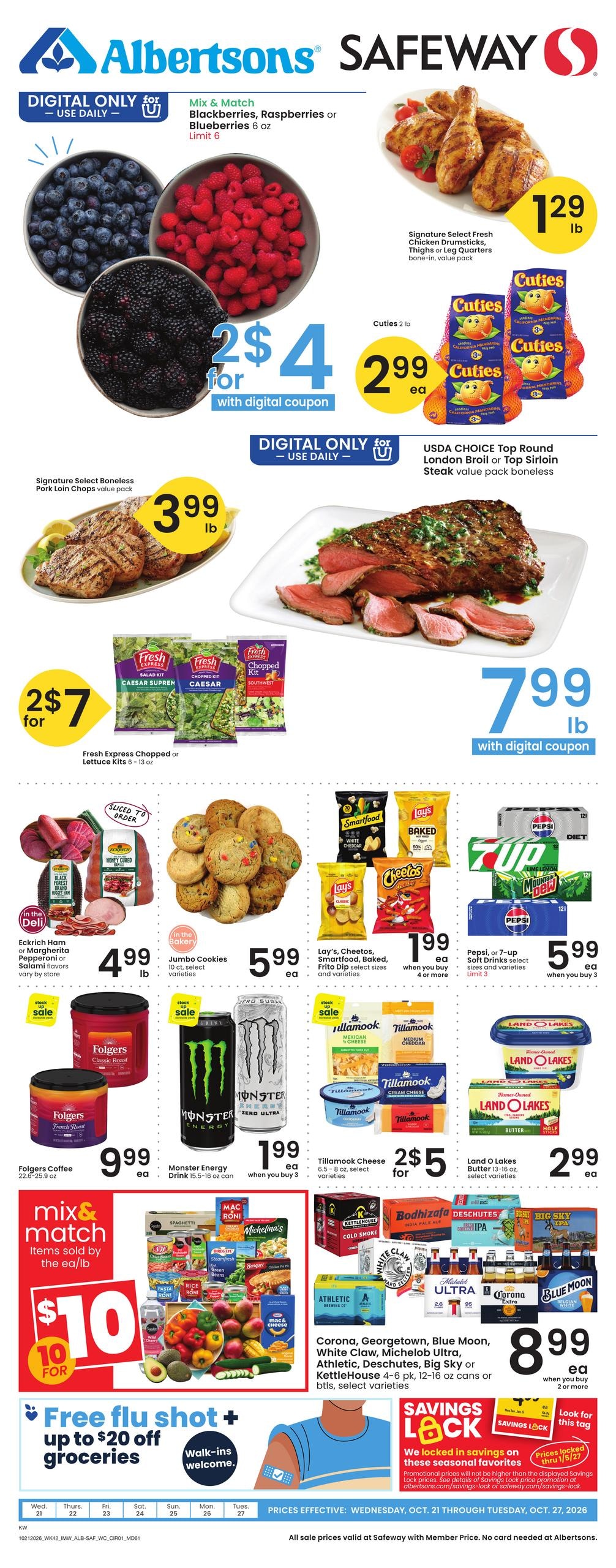 Albertsons (Hungry Horse Area, MT) Weekly Ad October 21 - 27, 2026
