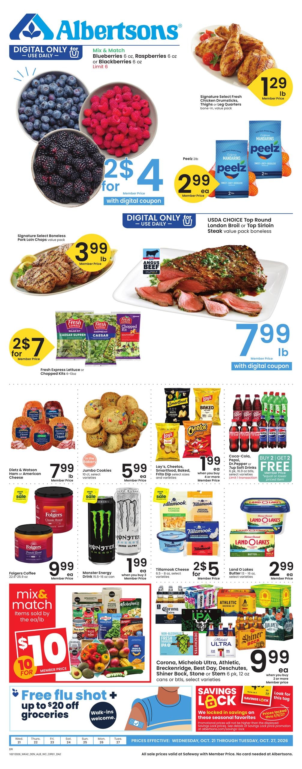 Albertsons (Ignacio Area, CO) Weekly Ad October 21 - 27, 2026
