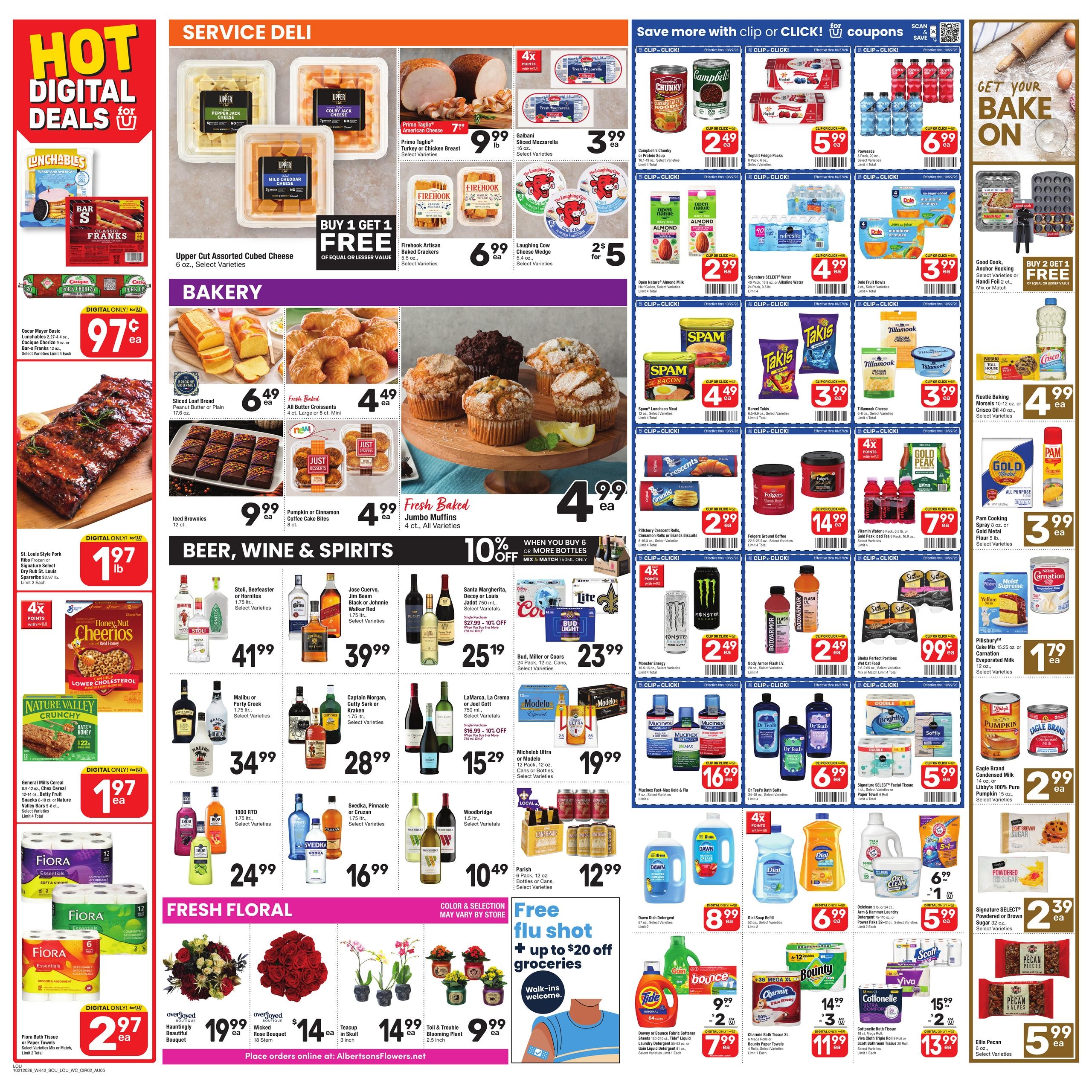 Albertsons (Lafayette Area, LA) Weekly Ad October 21 - 27, 2026