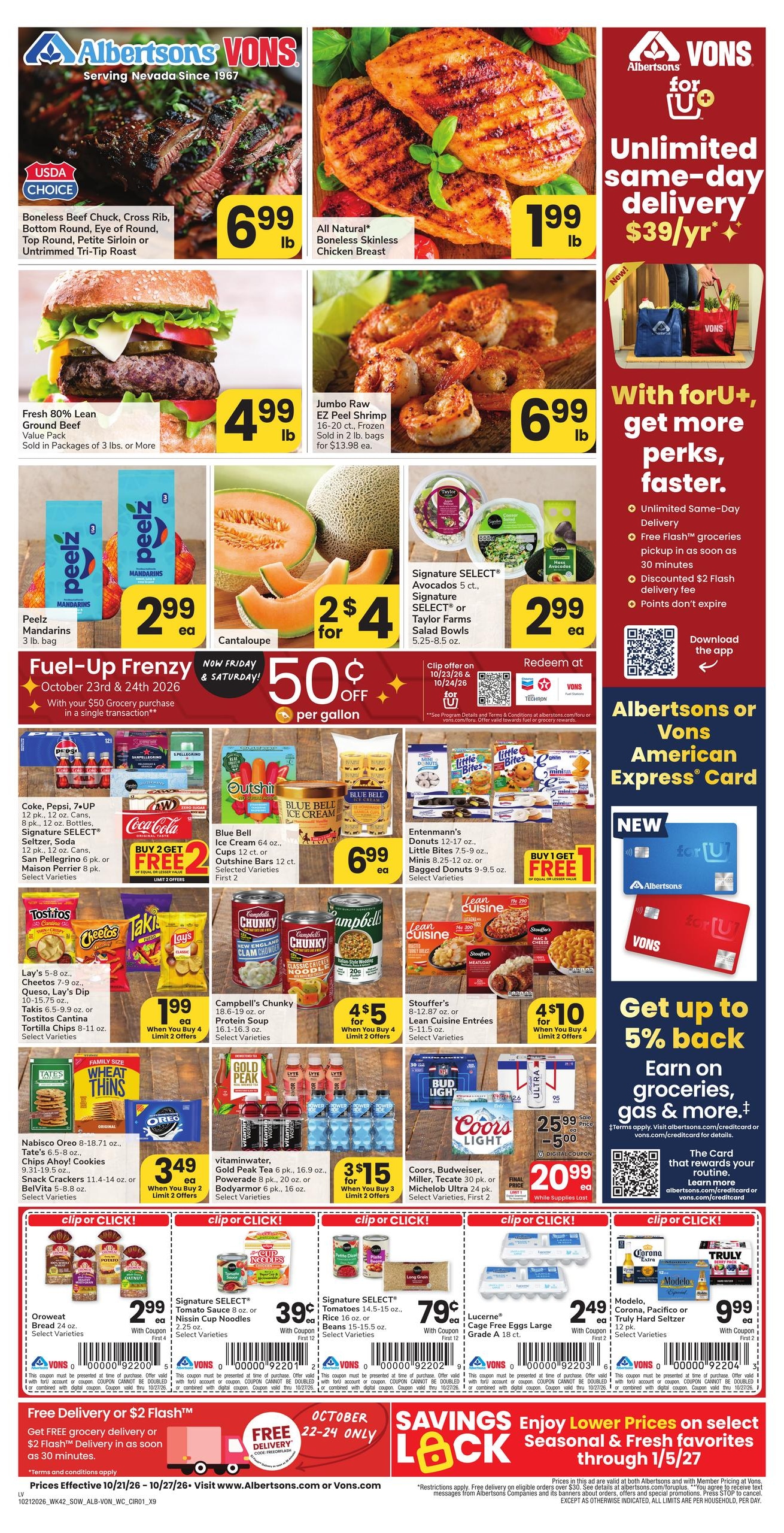 Albertsons (Las Vegas-North Las Vegas Area, NV) Weekly Ad October 21 - 27, 2026