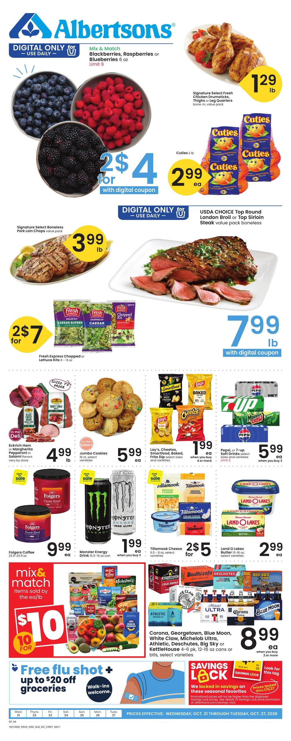 Albertsons (Malmstrom Afb-Missoula Area, MT) Weekly Ad October 21 - 27, 2026