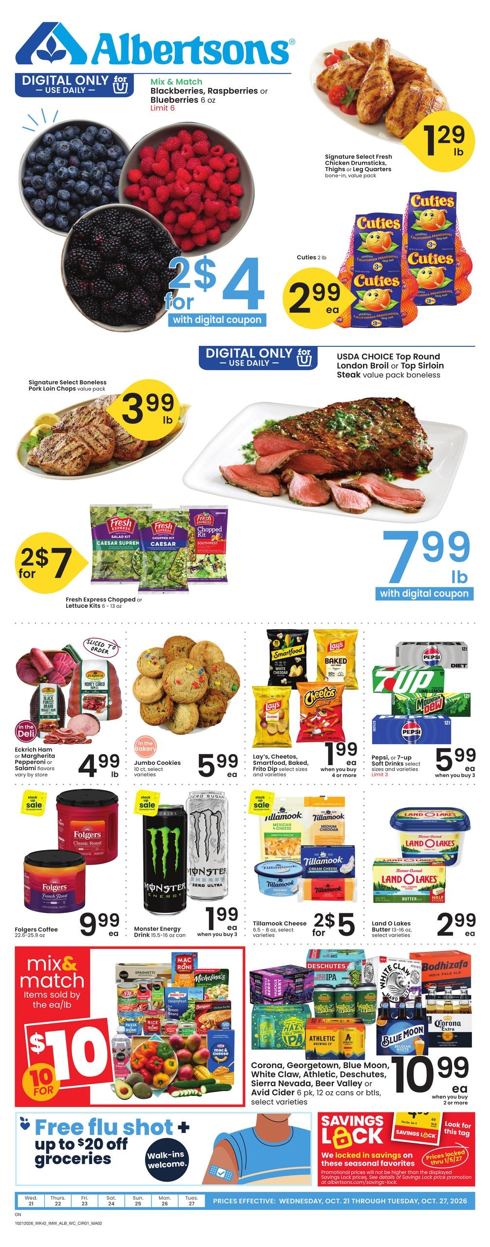 Albertsons (Ontario Area, OR) Weekly Ad October 21 - 27, 2026