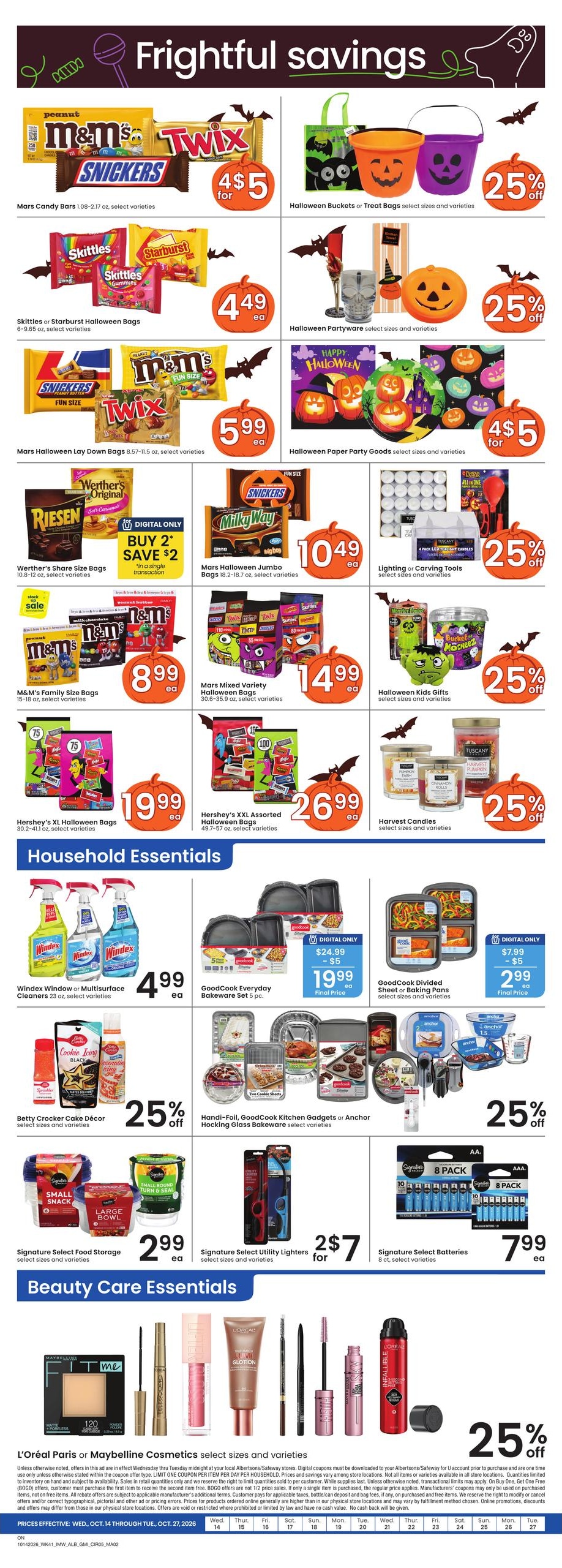 Albertsons (Ontario Area, OR) Weekly Ad October 21 - 27, 2026
