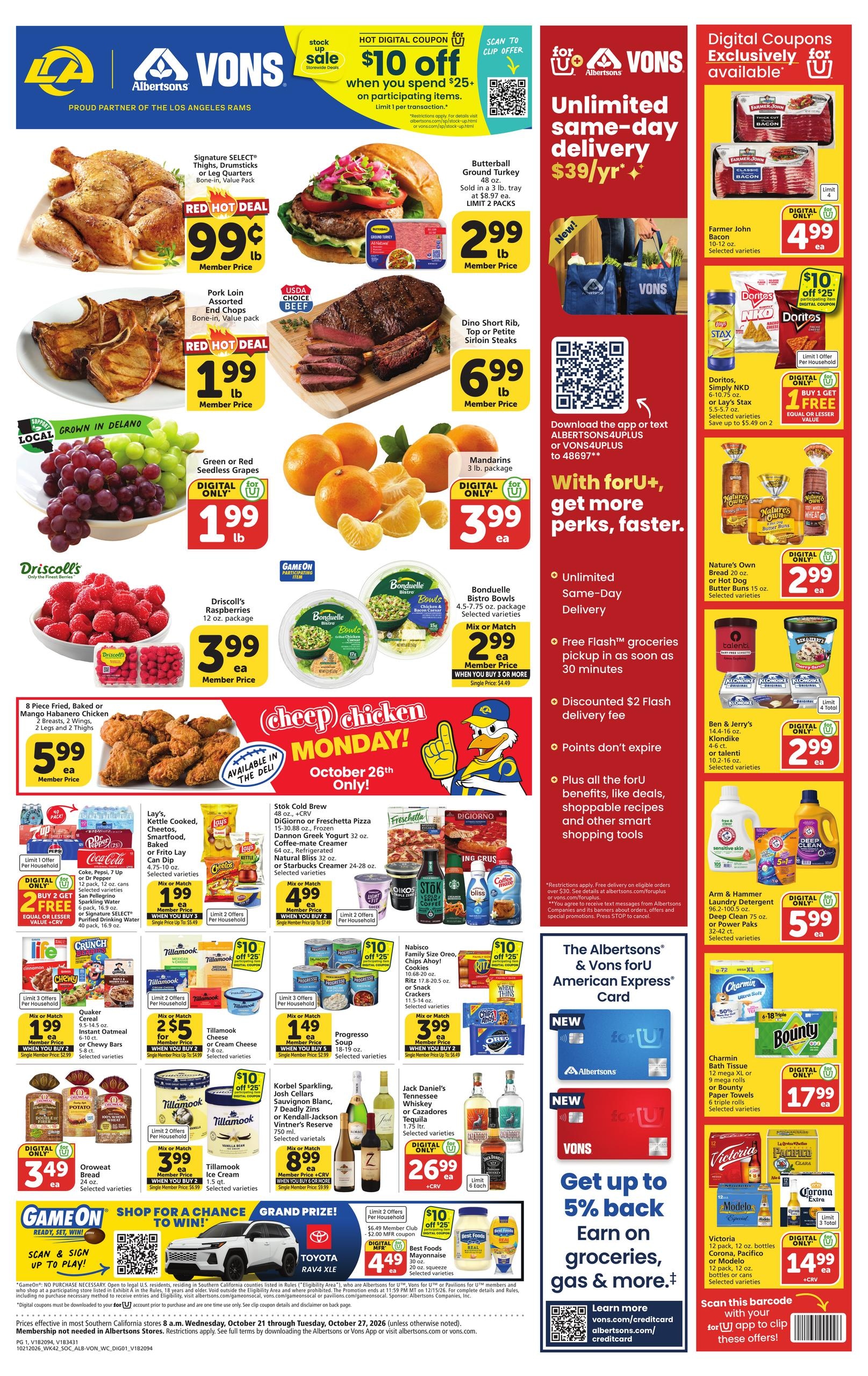 Albertsons (Oxnard-Ventura Area, CA) Weekly Ad October 21 - 27, 2026