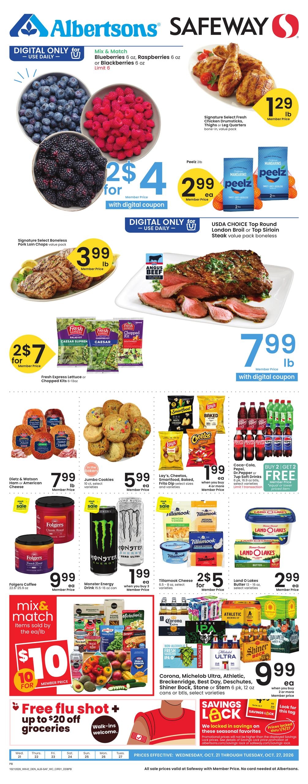 Albertsons (Pueblo Area, CO) Weekly Ad October 21 - 27, 2026