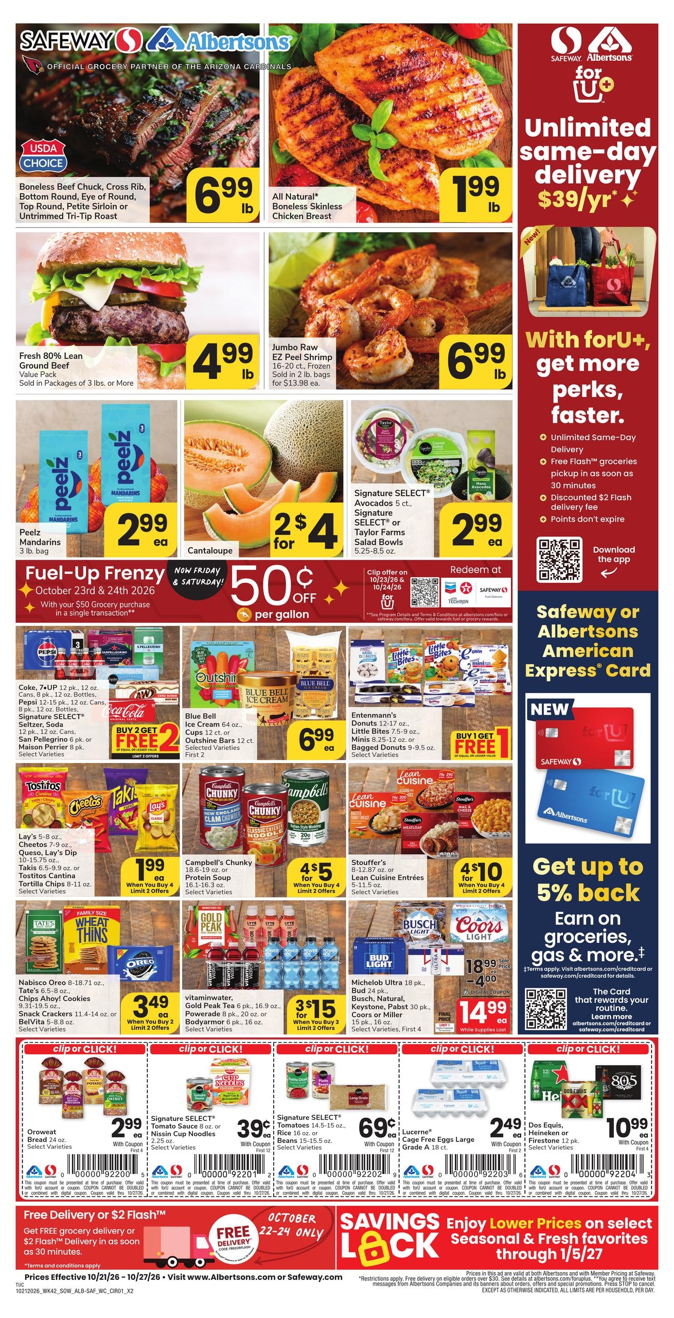 Albertsons (Tucson Area, AZ) Weekly Ad October 21 - 27, 2026