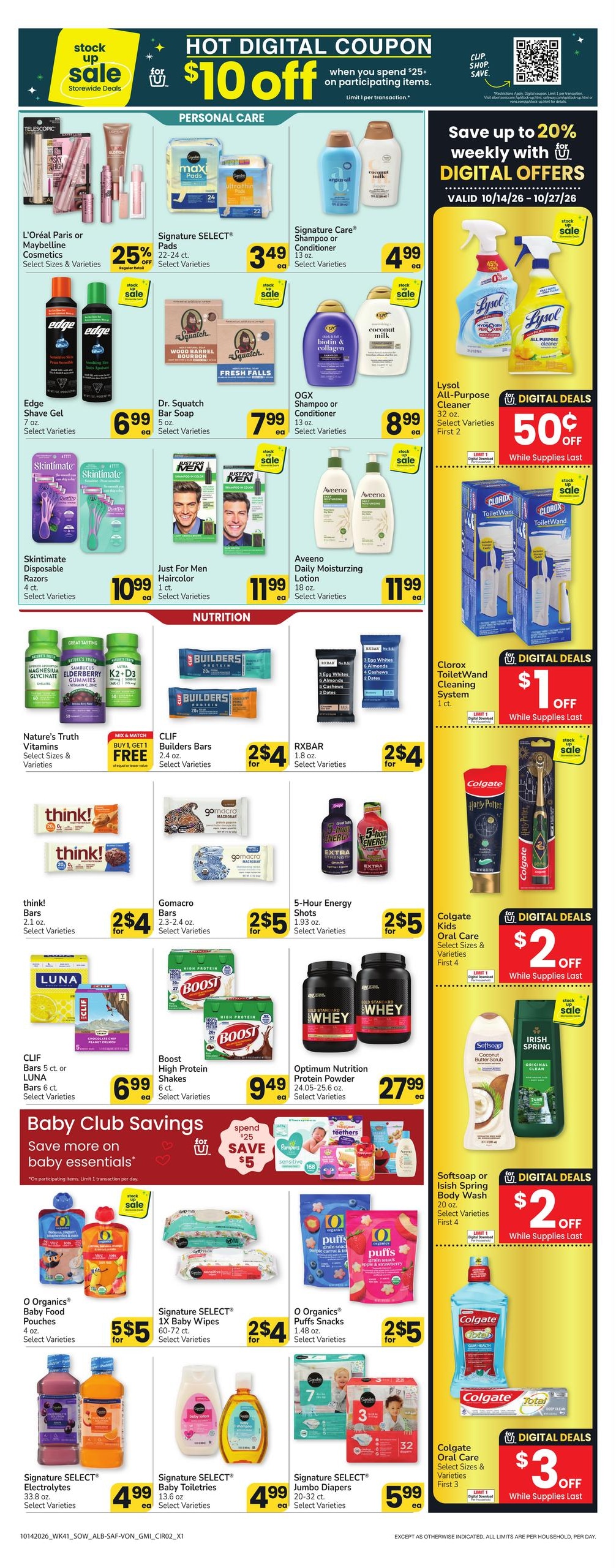 Albertsons (Tucson Area, AZ) Weekly Ad October 21 - 27, 2026