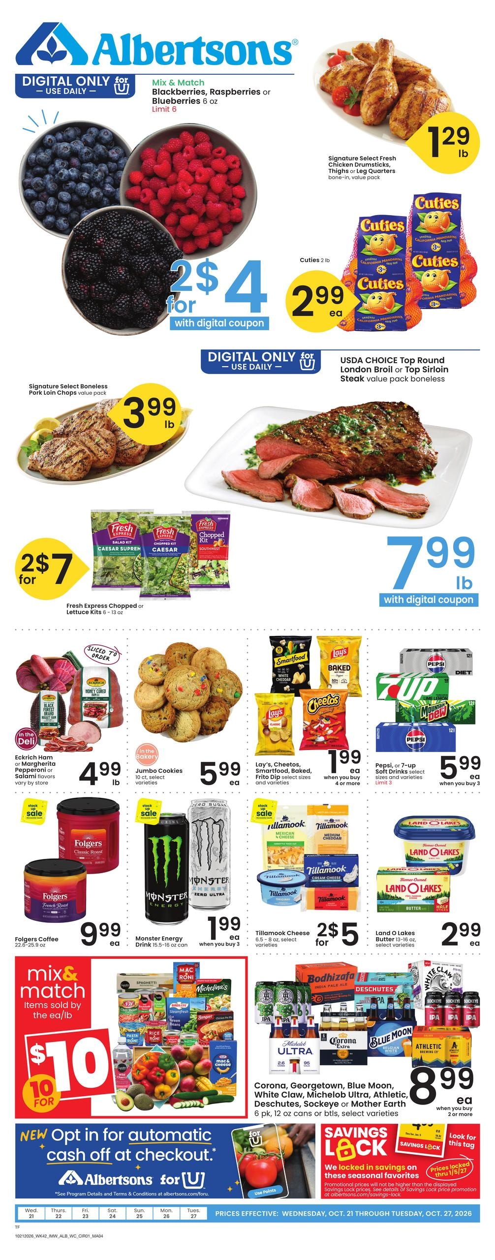 Albertsons (Twin Falls Area, ID) Weekly Ad October 21 - 27, 2026