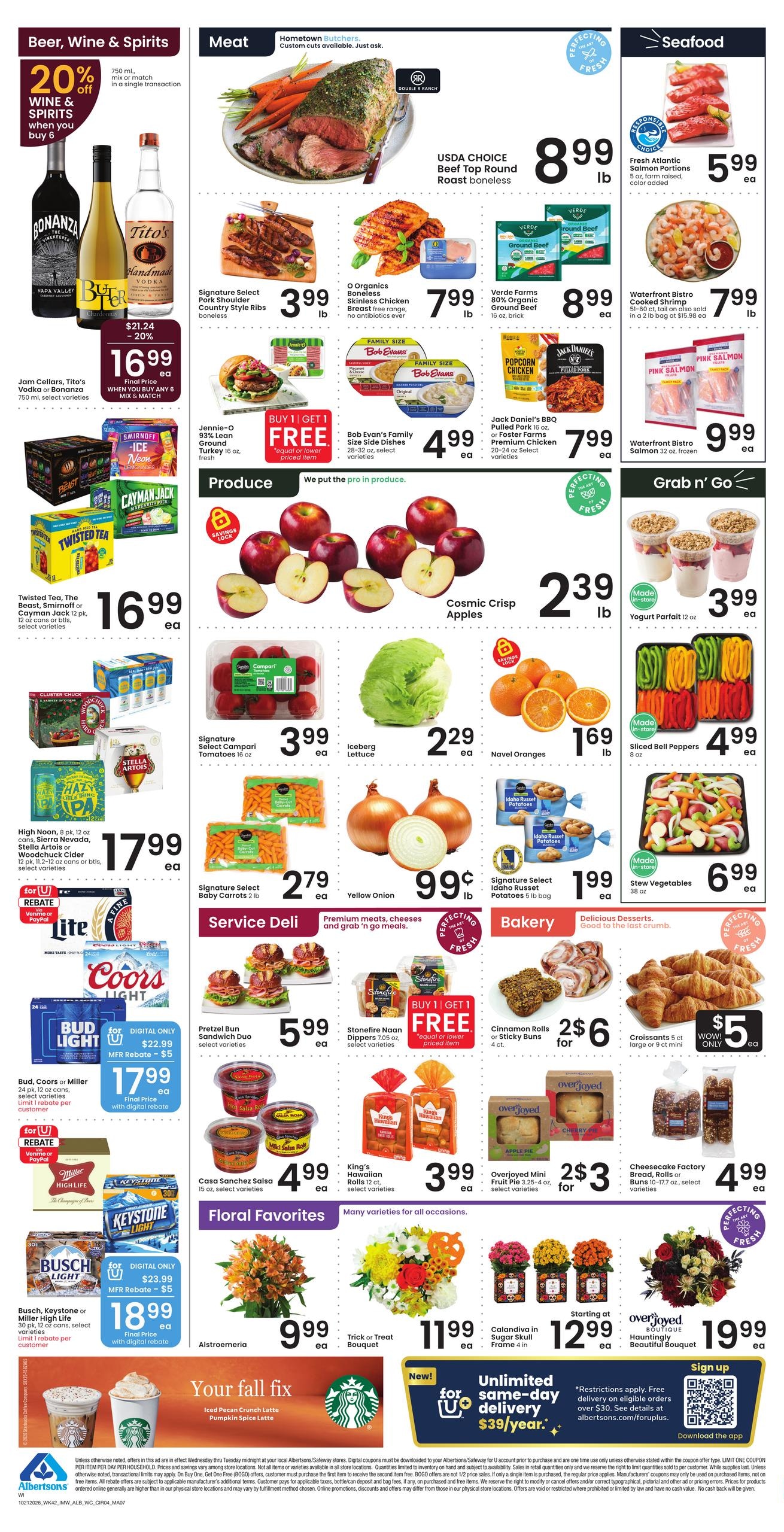 Albertsons (Alamo Area, ND) Weekly Ad October 21 - 27, 2026