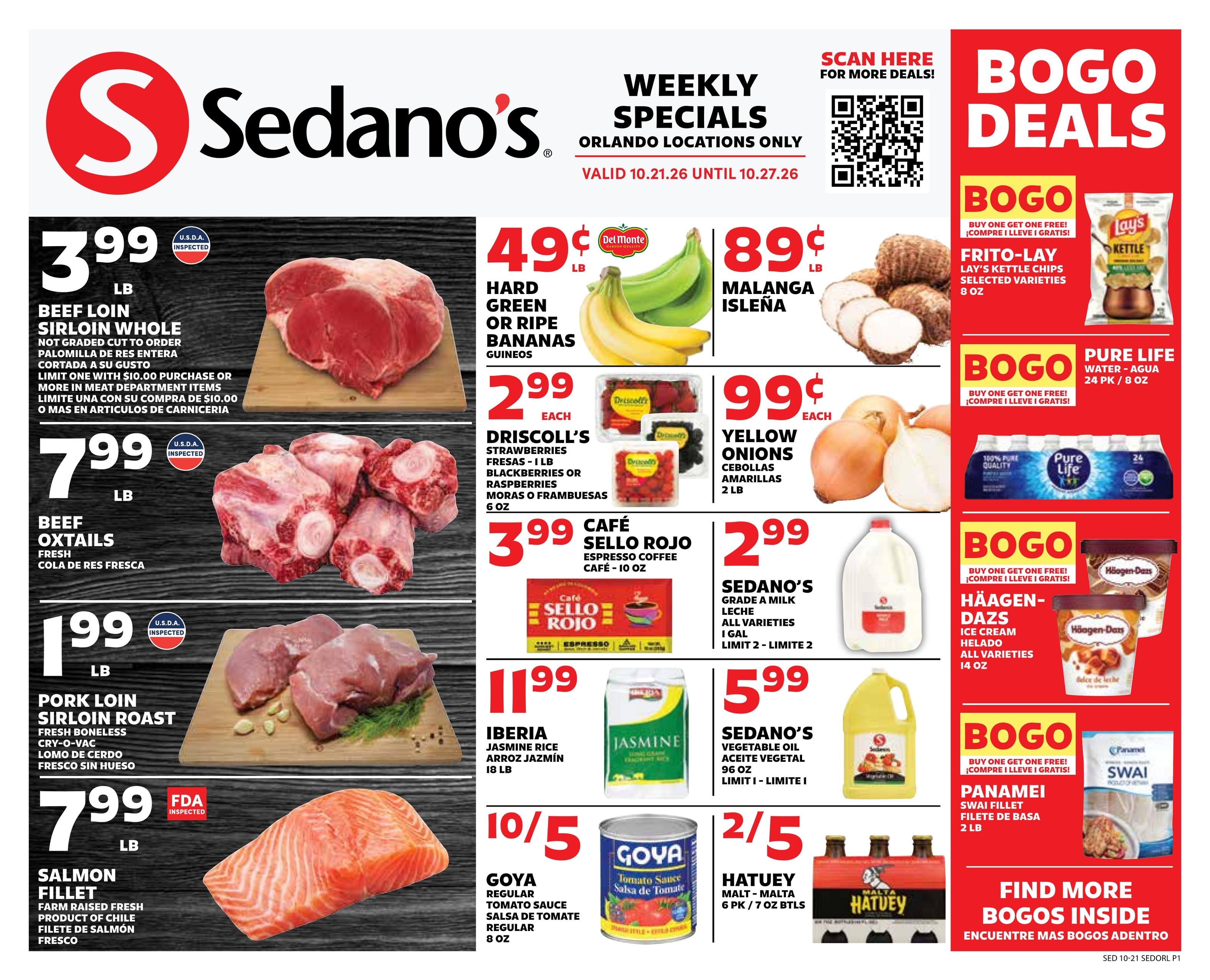 Sedano's (Orlando Area, FL) Weekly Ad October 21 - 27, 2026