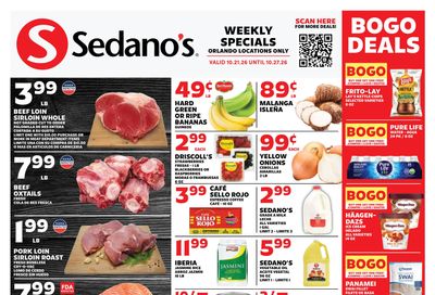 Sedano's (Orlando Area, FL) Weekly Ad October 21 - 27, 2026