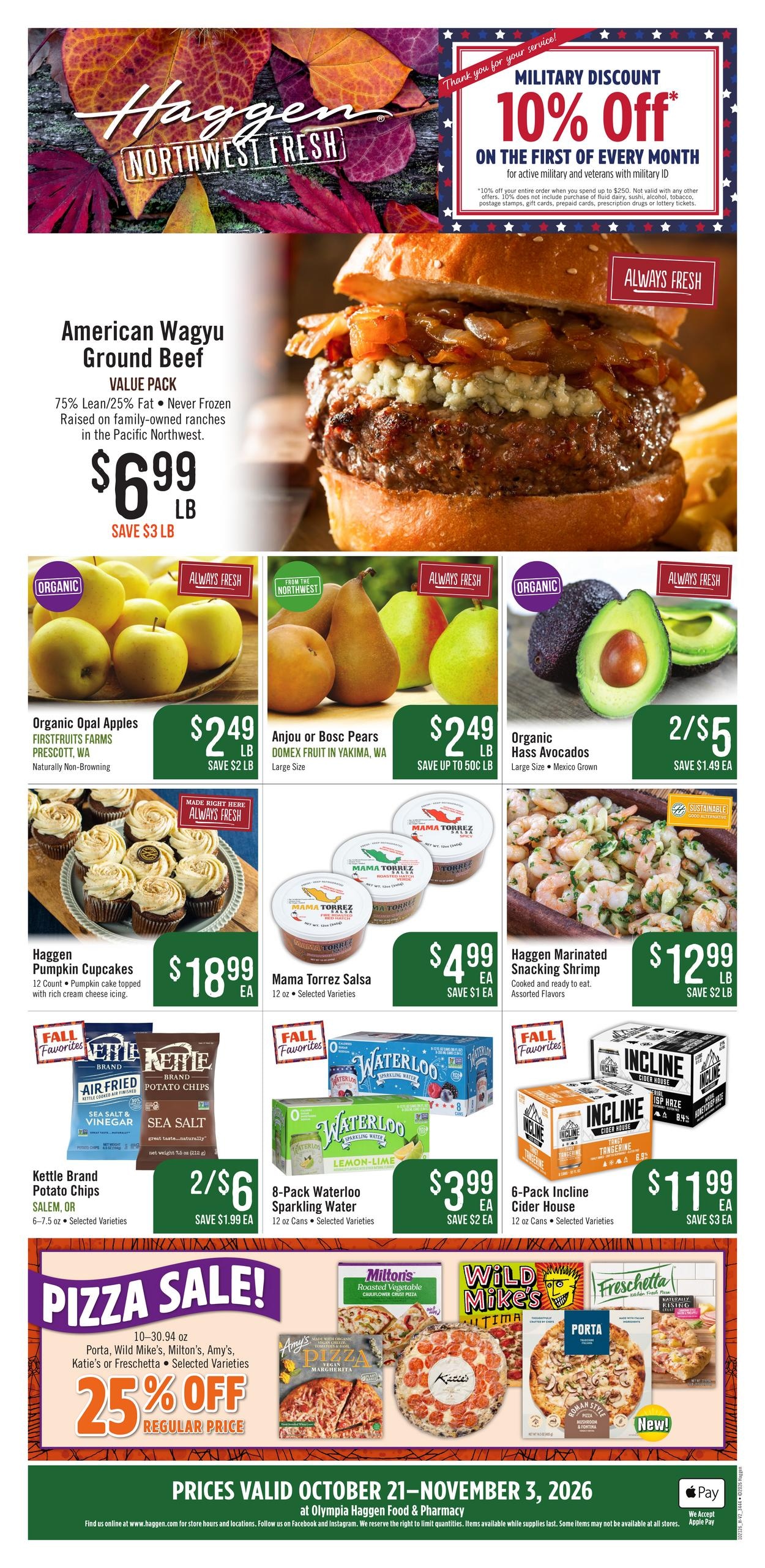 Haggen (Olympia Area, WA) Weekly Ad October 21 - November 3, 2026