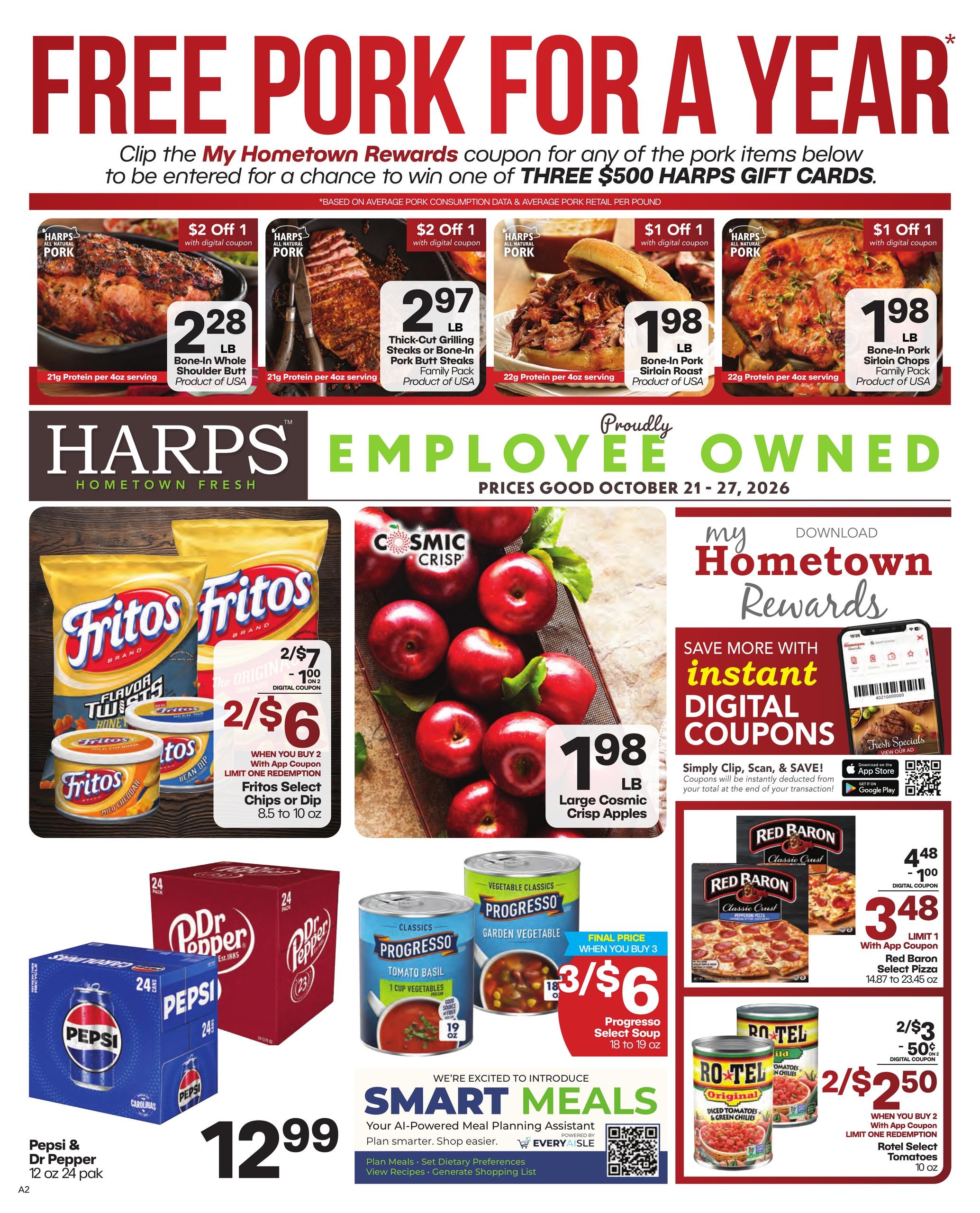 Harps Foods (Concord Area, AR) Weekly Ad October 21 - 27, 2026