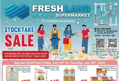 FreshLand Supermarket Flyer July 24 to 30