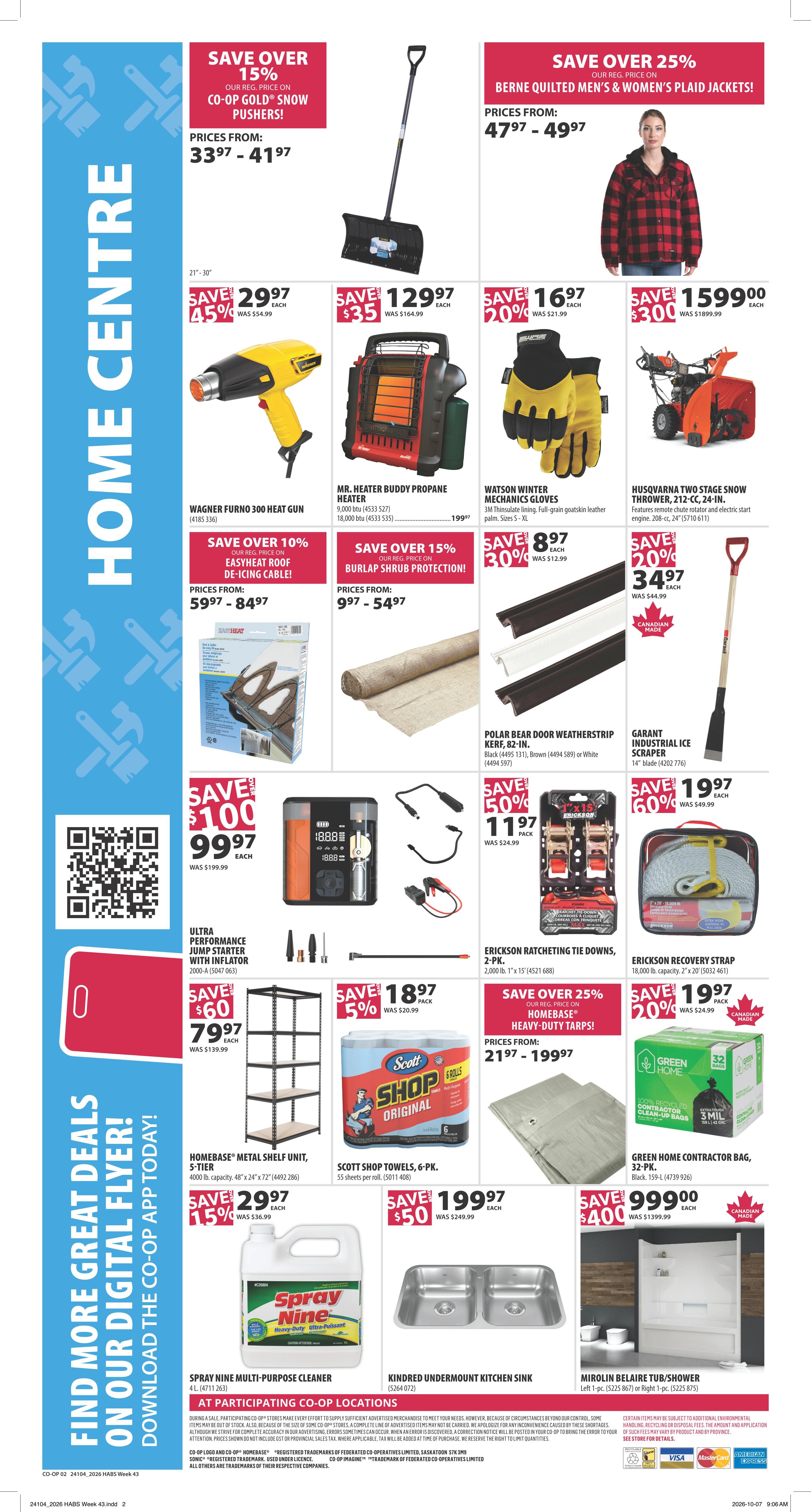Co-op (West) Home Centre Flyer October 22 to 28